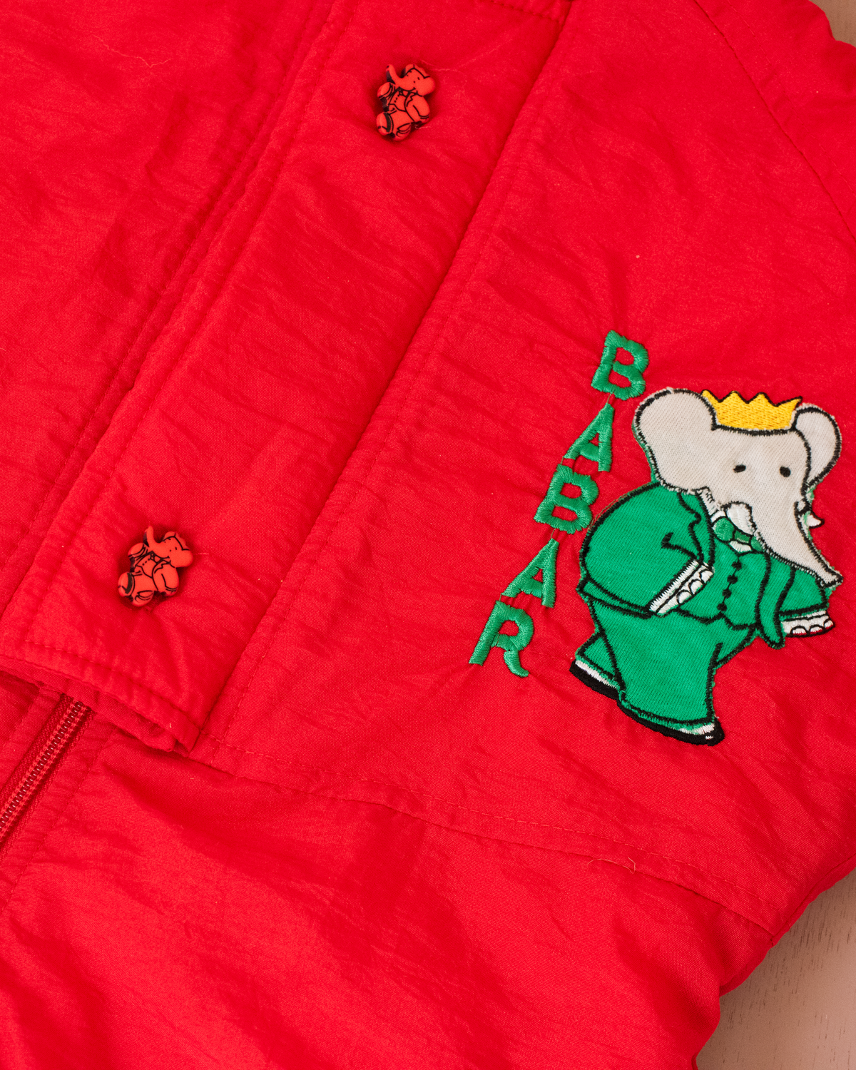 Red snowsuit with the King in the Pub | 6-9 months