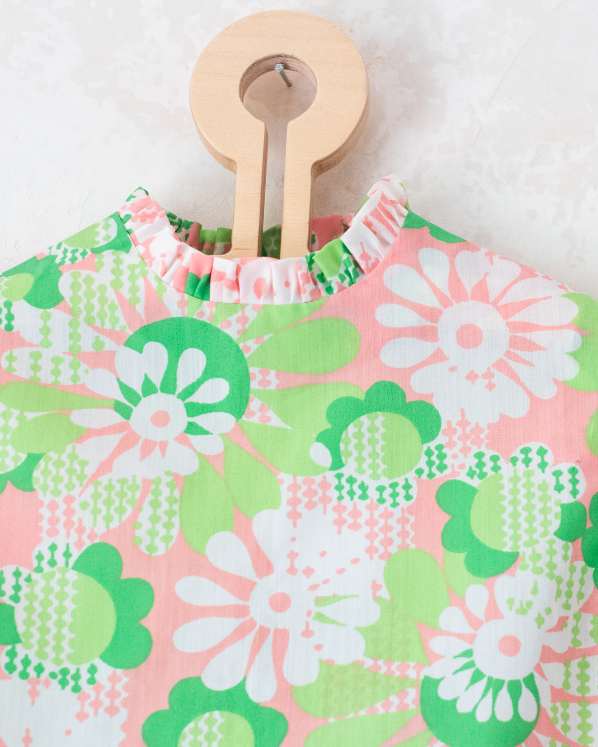 70s floral and ruffle dress | French dead stock | 2-3 years