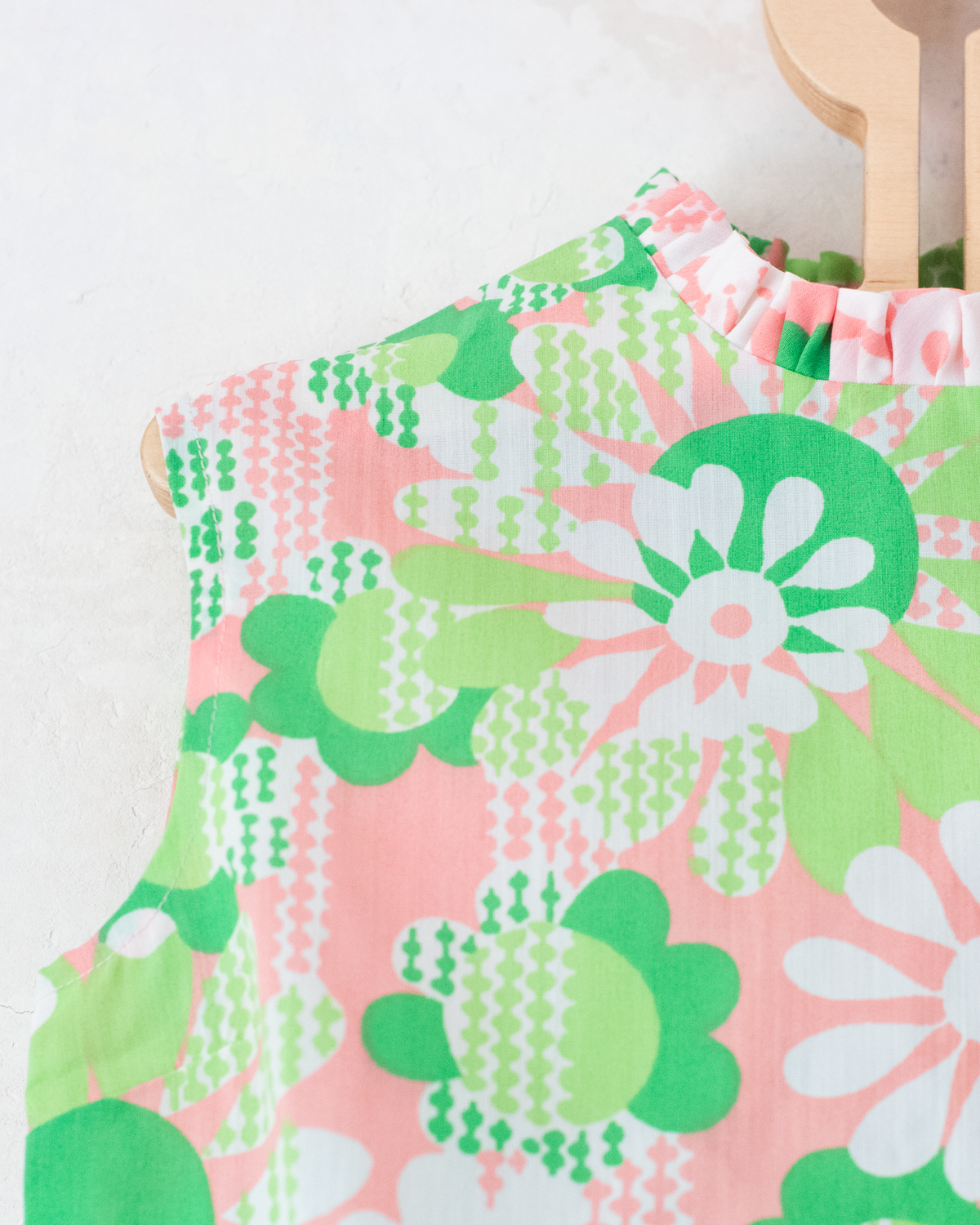 70s floral and ruffle dress | French dead stock | 2-3 years
