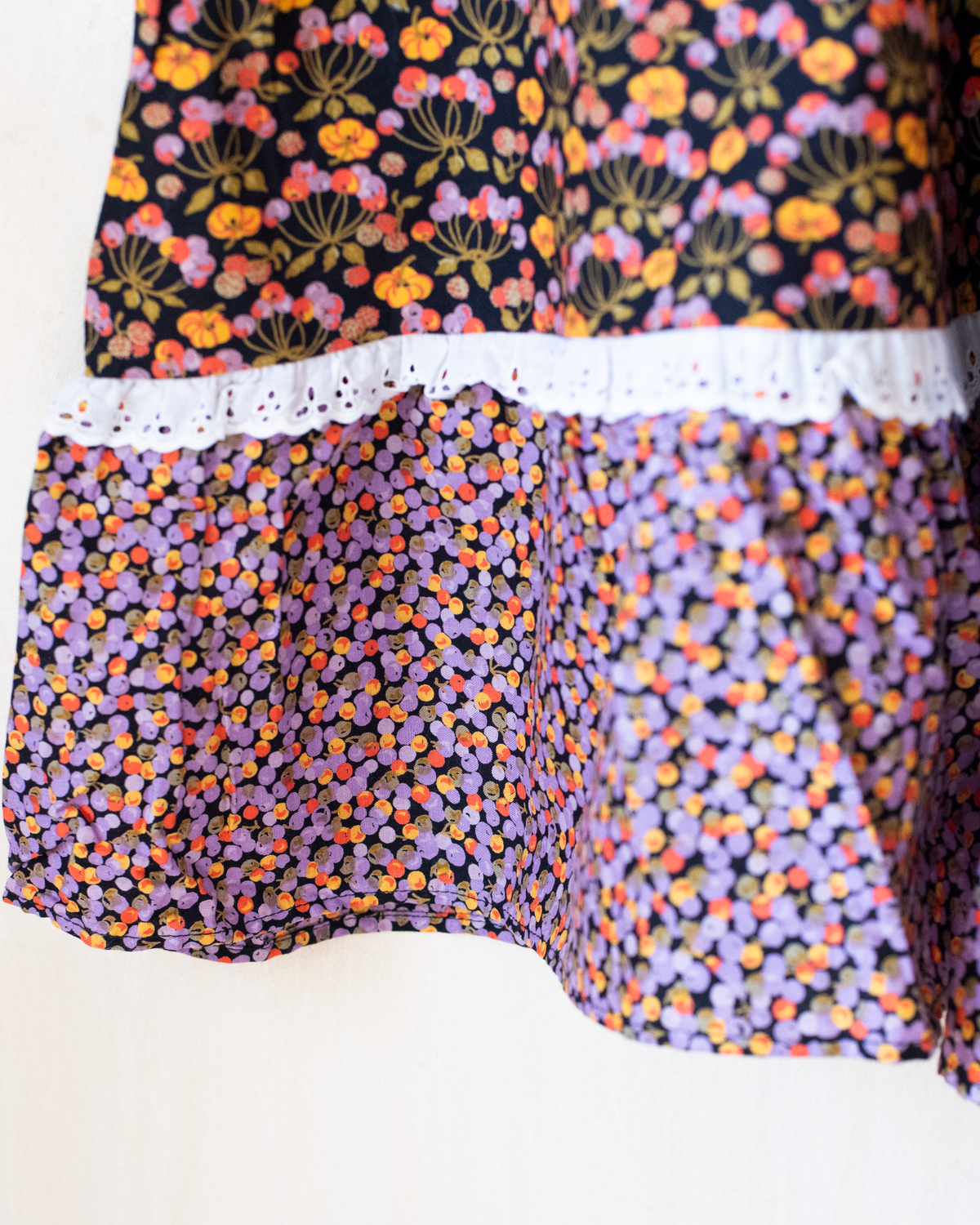 Floral Maxi Dress | French Deadstock from the Seventies | 11-12 Years