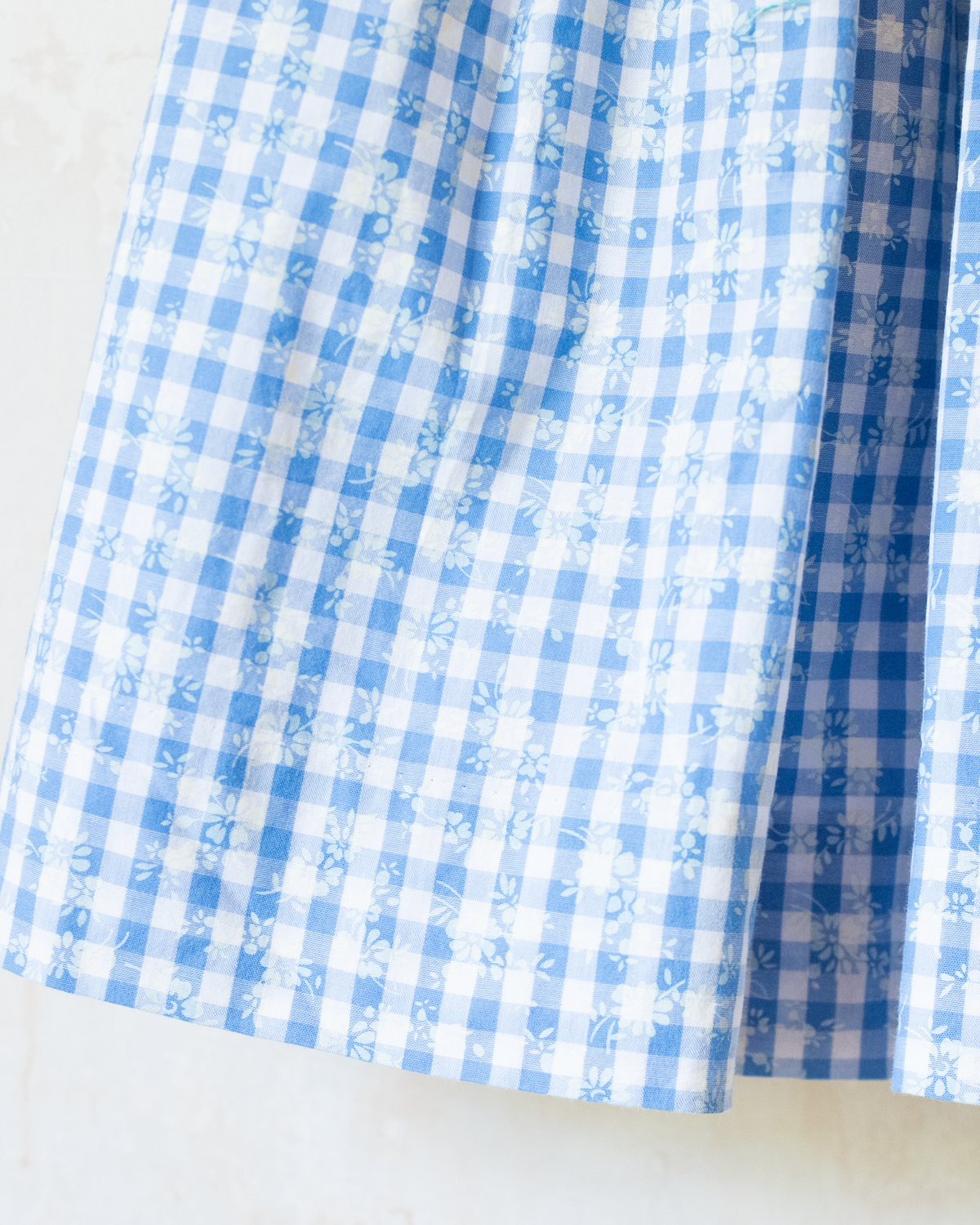 Plaid dress with white flowers | 9-10 years