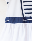 שמלת ימאים בלבן וכחול | 5-6 שנים