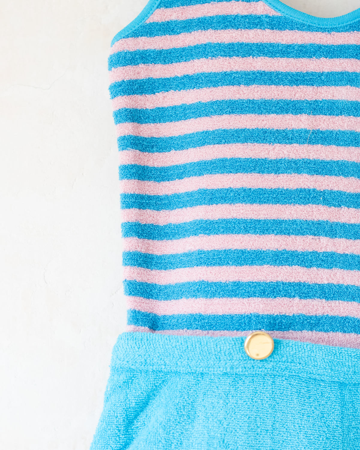 70s Striped Towel Overalls | 18-24 Months