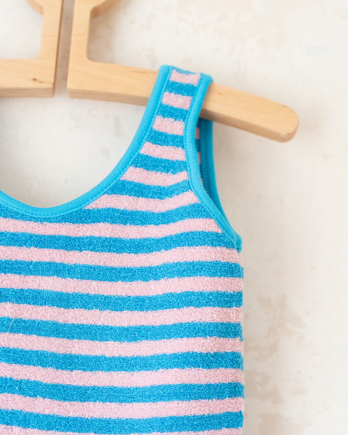 70s Striped Towel Overalls | 18-24 Months