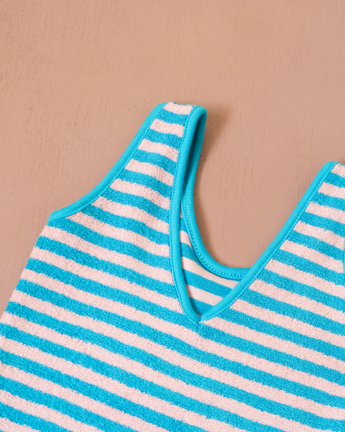70s Striped Towel Overalls | 18-24 Months