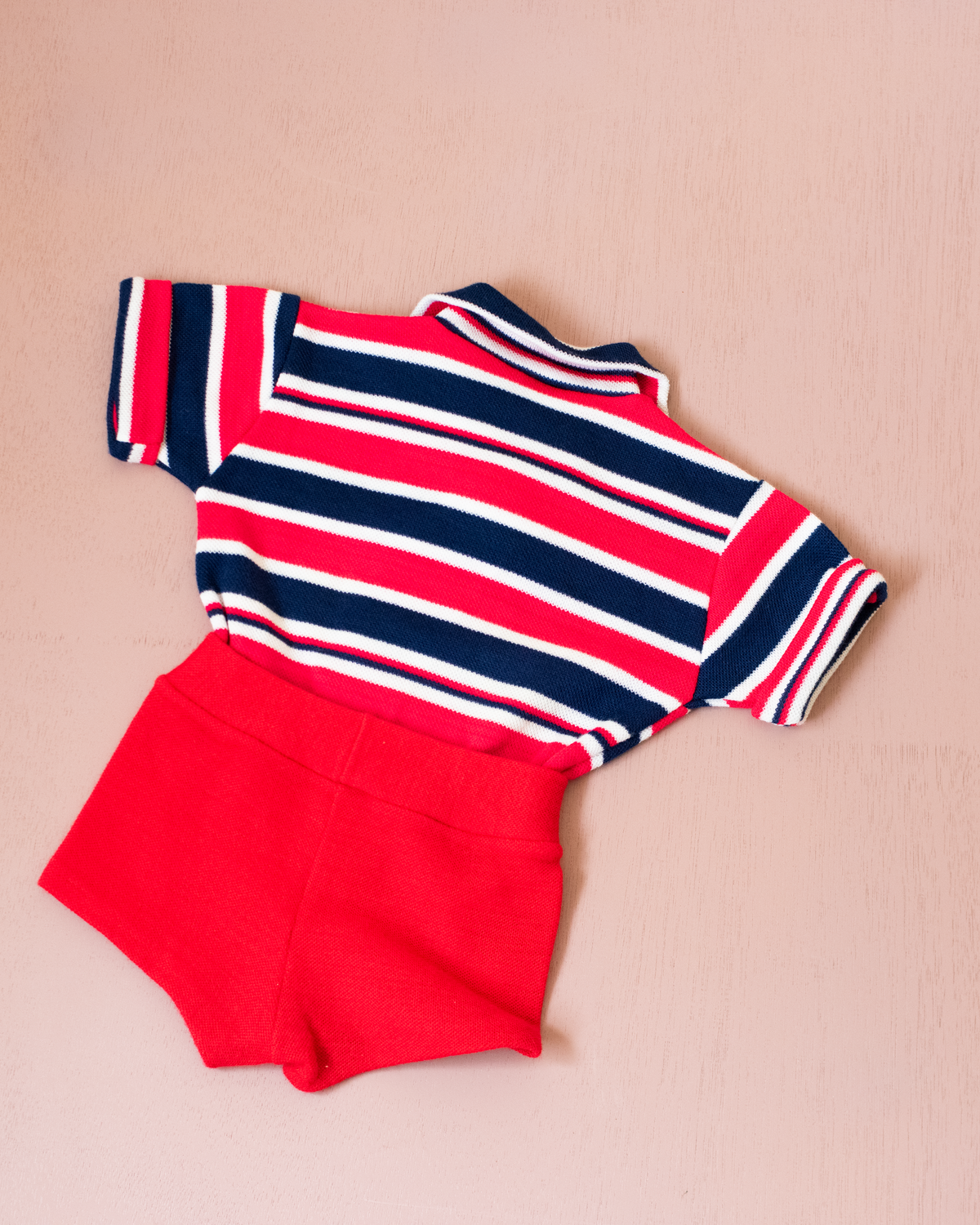 French striped suit with collar | 9-12 months