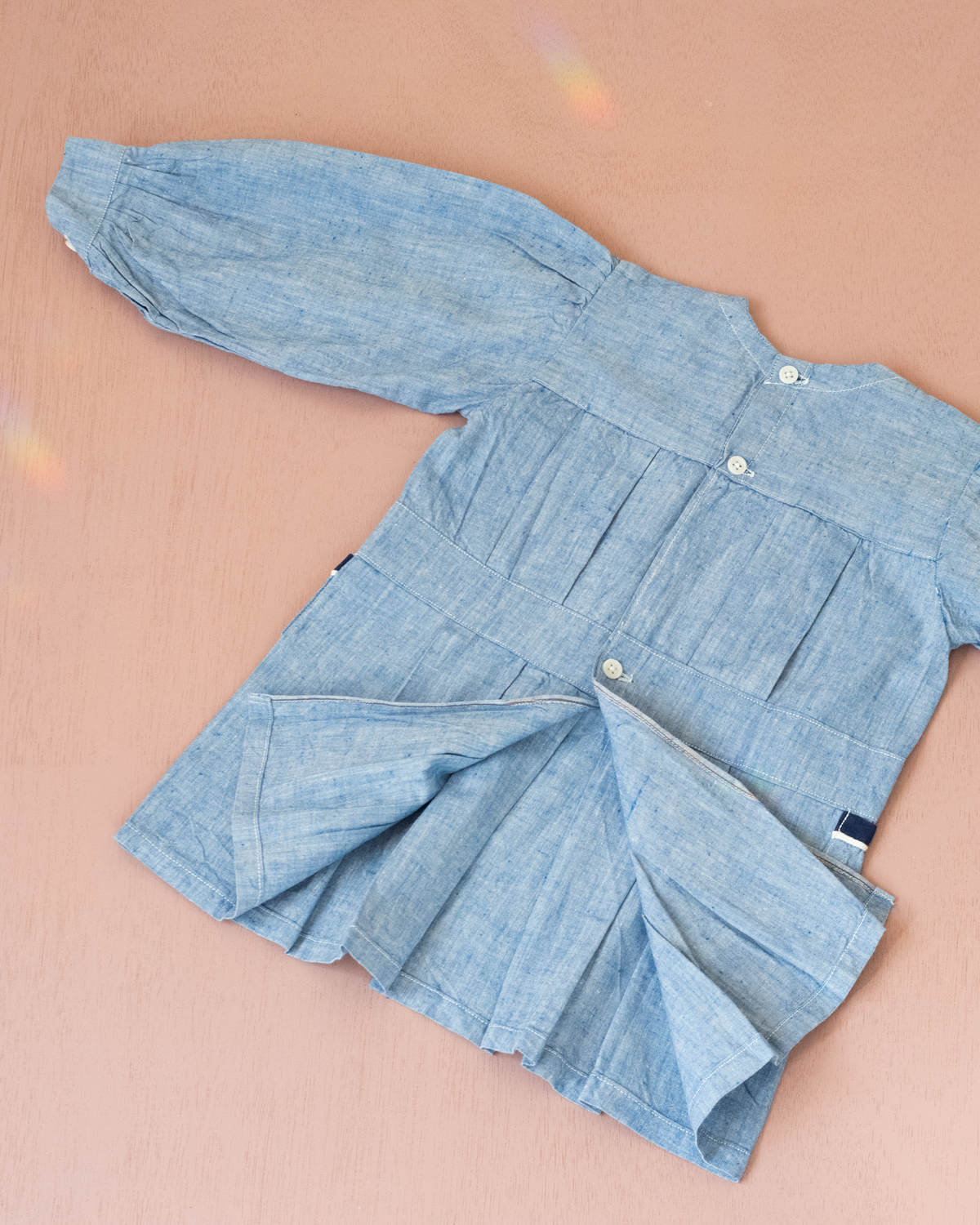 French Denim Tunic | Dead Stock from the 60s | 12-18 months