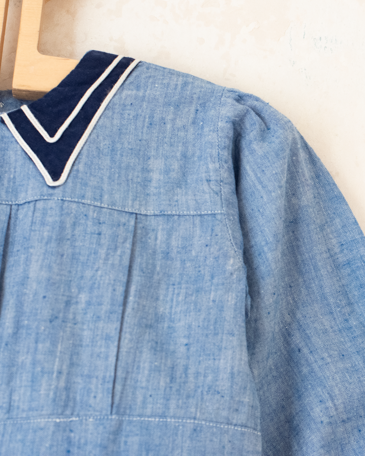 French Denim Tunic | Dead Stock from the 60s | 12-18 months