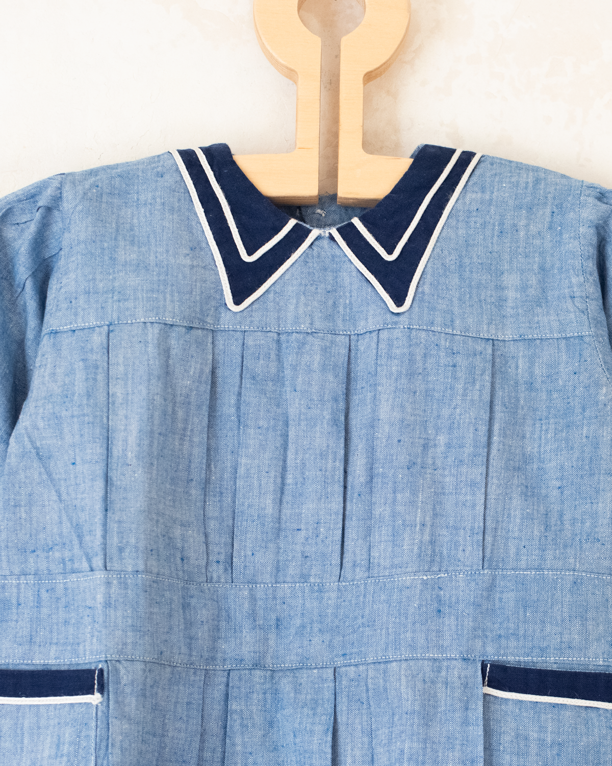 French Denim Tunic | Dead Stock from the 60s | 12-18 months