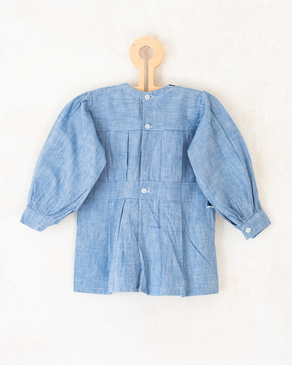 French Denim Tunic | Dead Stock from the 60s | 12-18 months