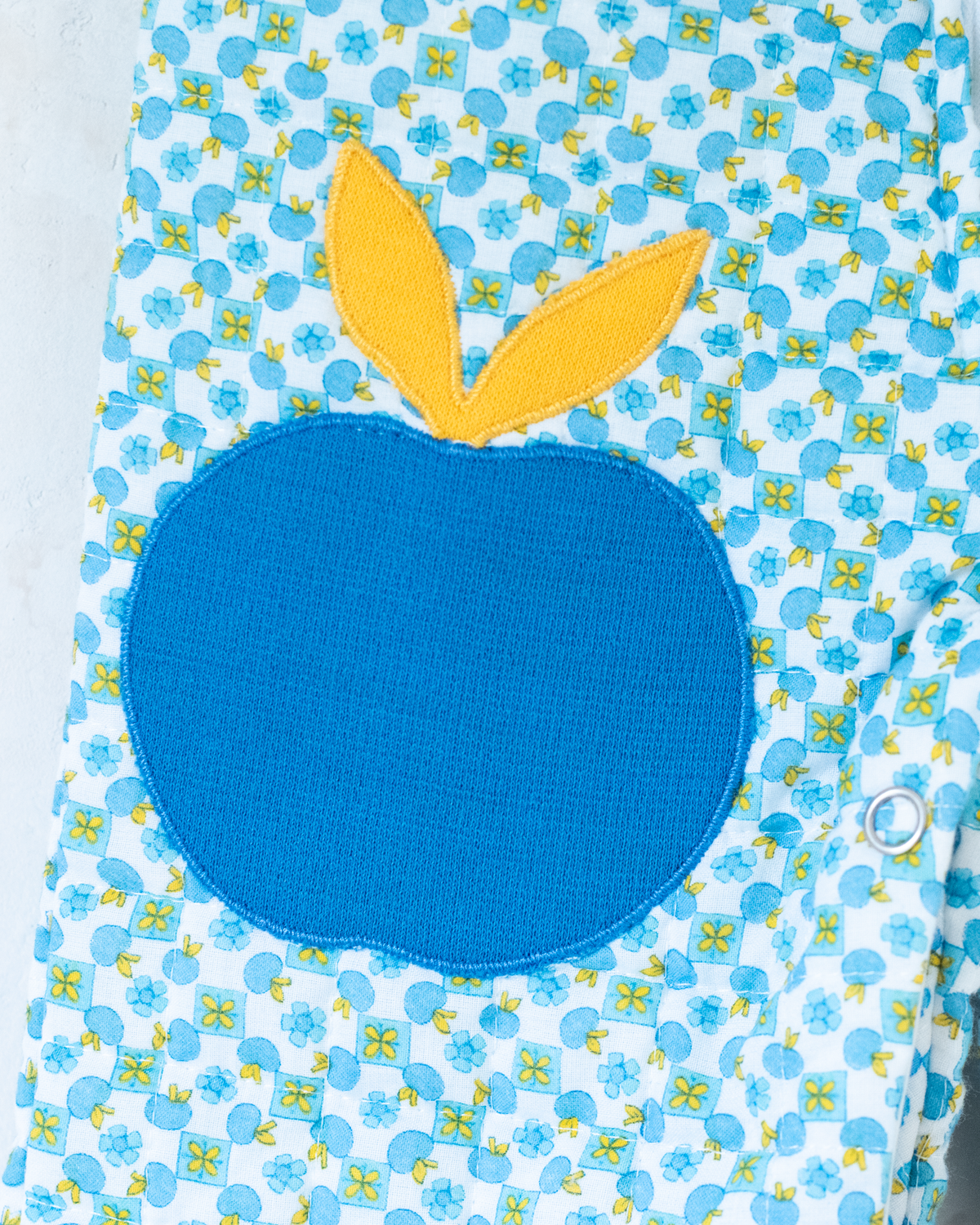 Sixties overalls with apple | 6-9 months