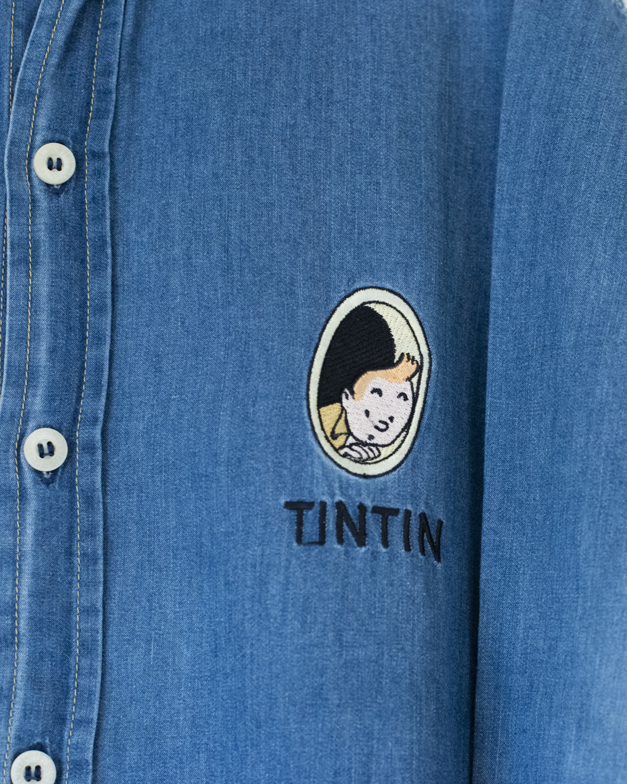 חולצת ג׳ינס עם רקמות של טינטין | 10-11 שנים