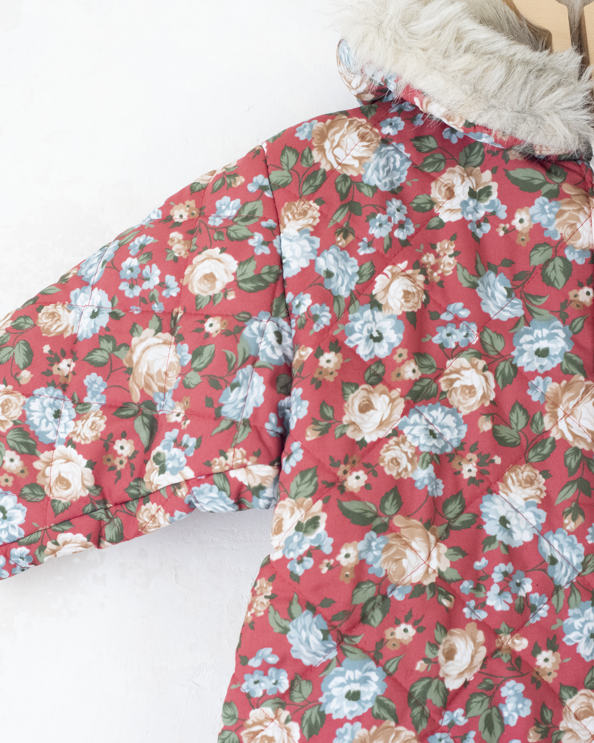 חרמונית פרחונית עם כובע פרוותי | 12-18 חודשים