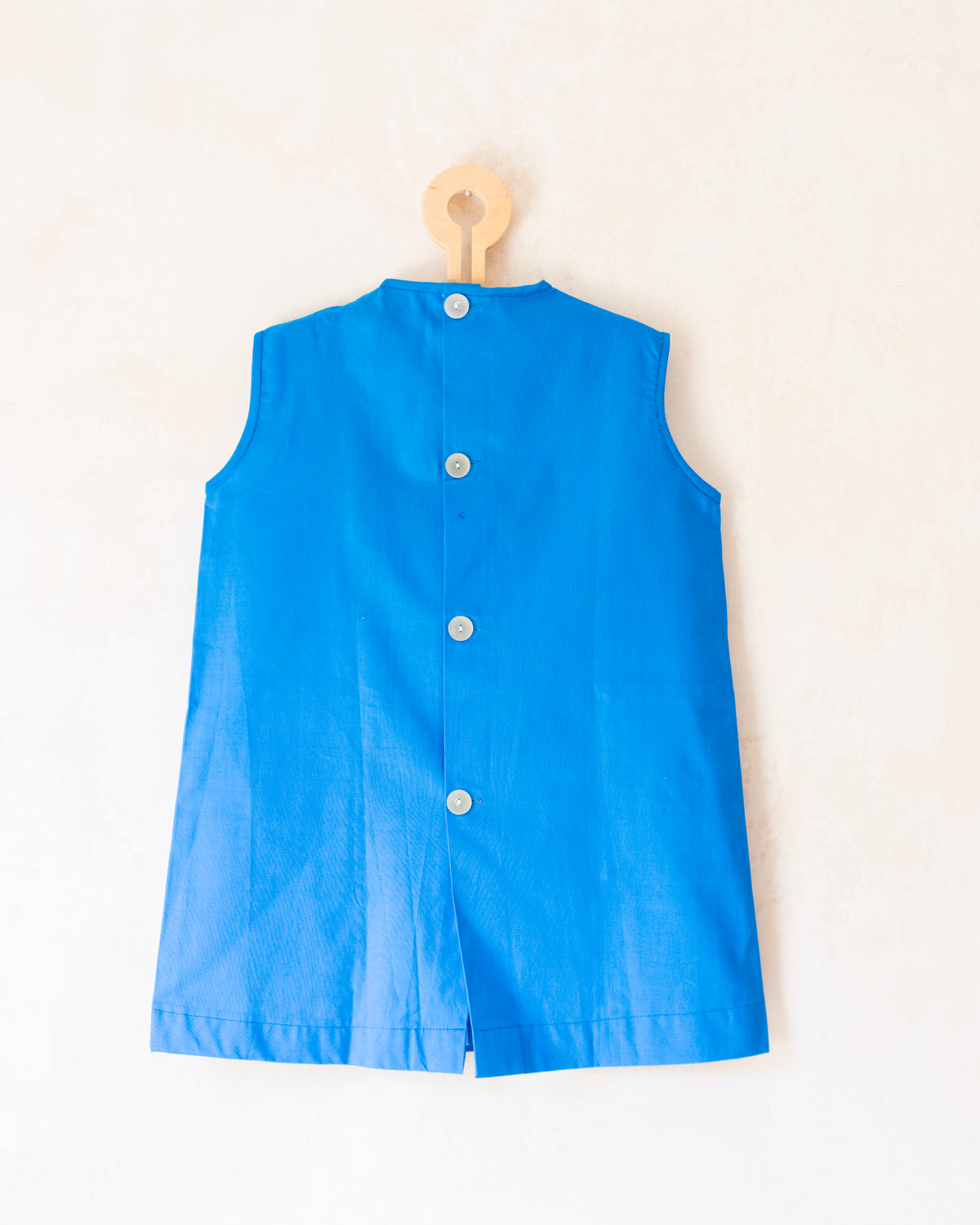 French blue dress with ship's rudder | 5-6 years