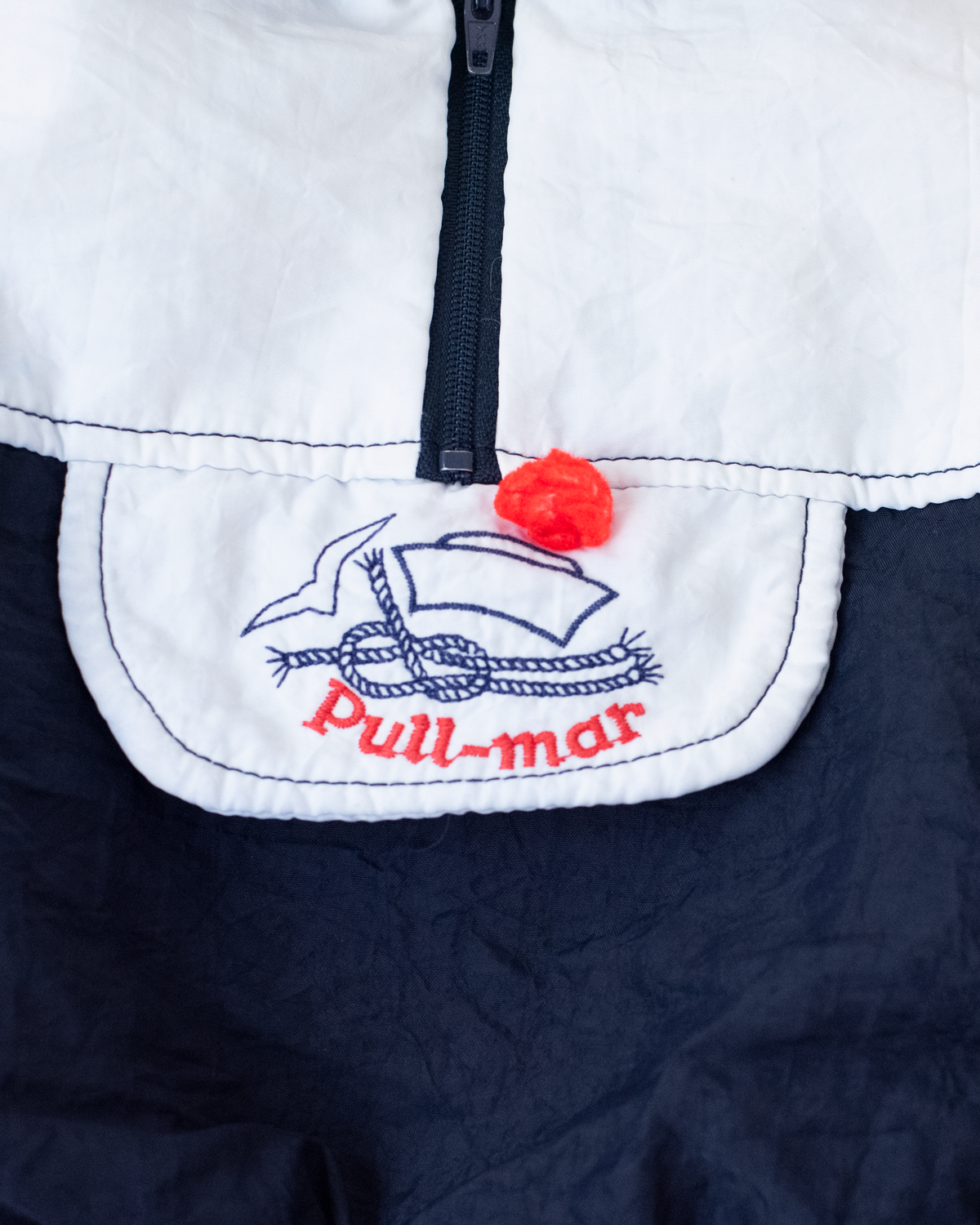 Blue tracksuit with sailor hat and pom-pom | 6-9 months