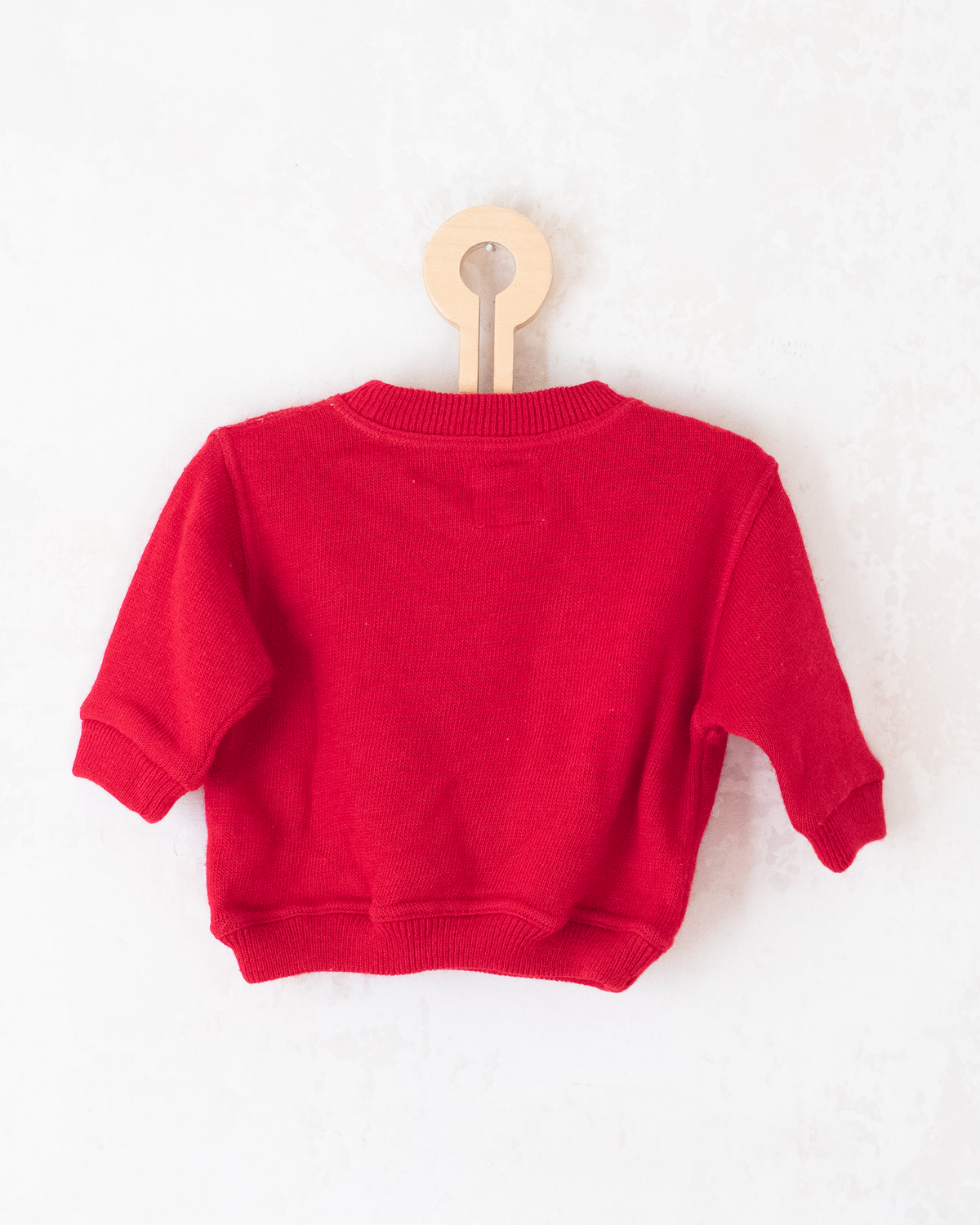 Red sweater with embroidery of King Babar | 3-6 months