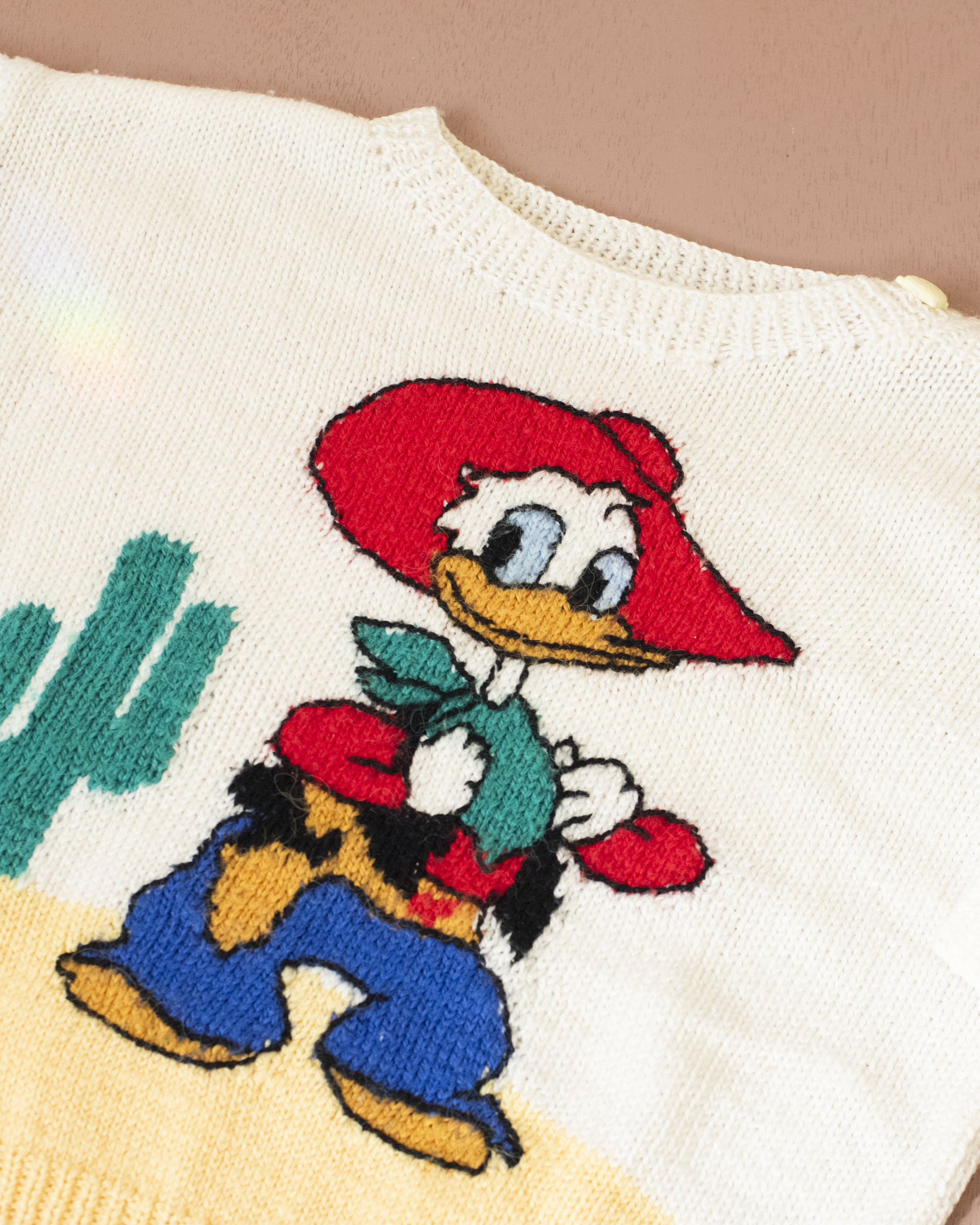 סוודר צמר עם דונלד דאק במערב הפרוע | 4-5 שנים