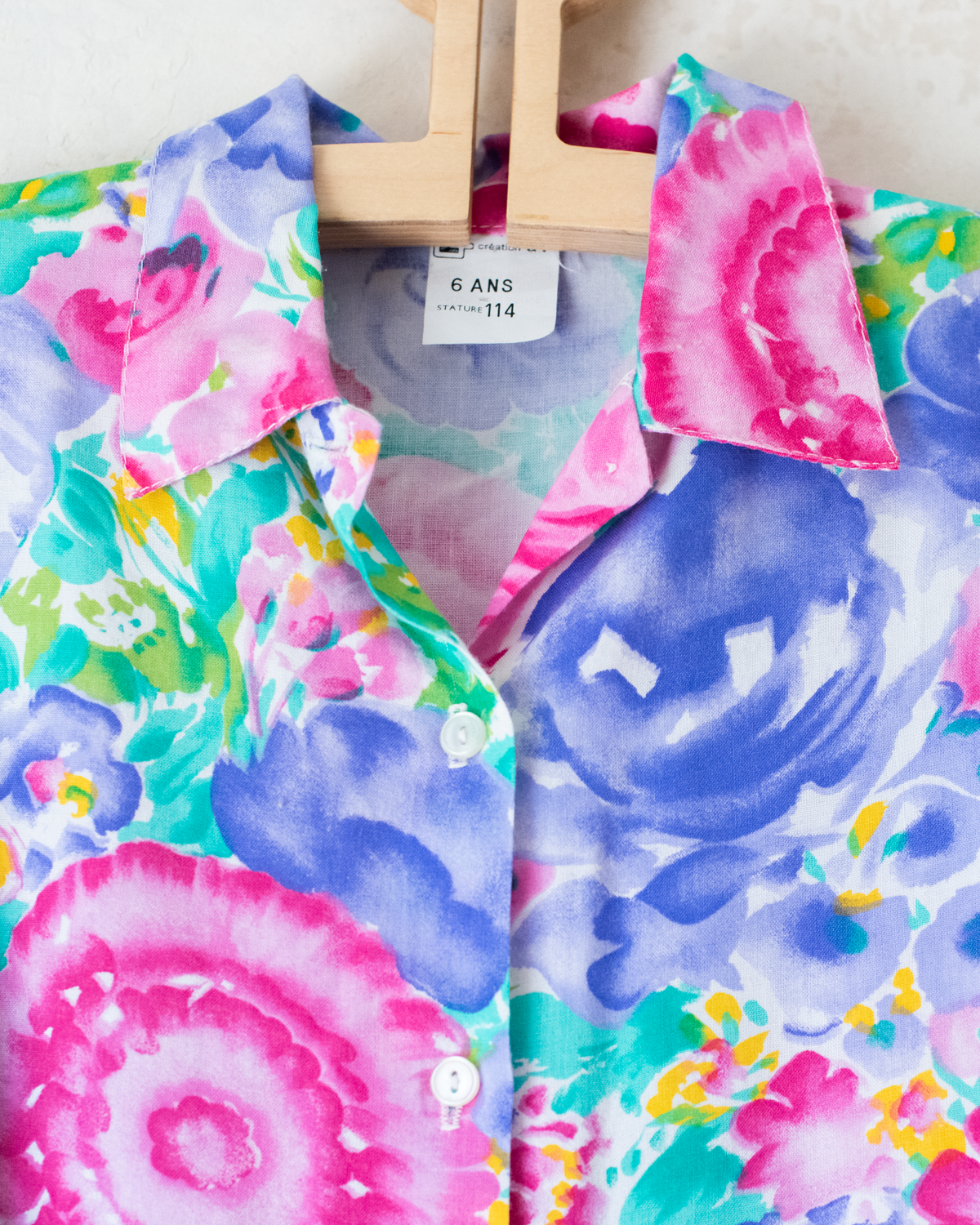 Floral viscose button-down shirt | 6-7 years