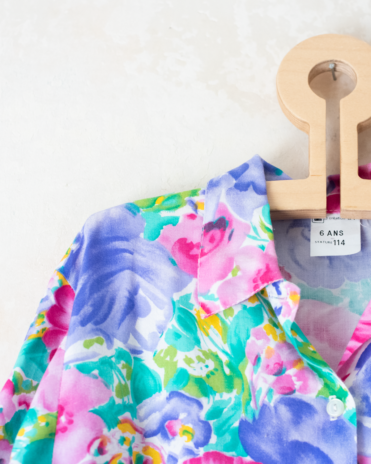 Floral viscose button-down shirt | 6-7 years