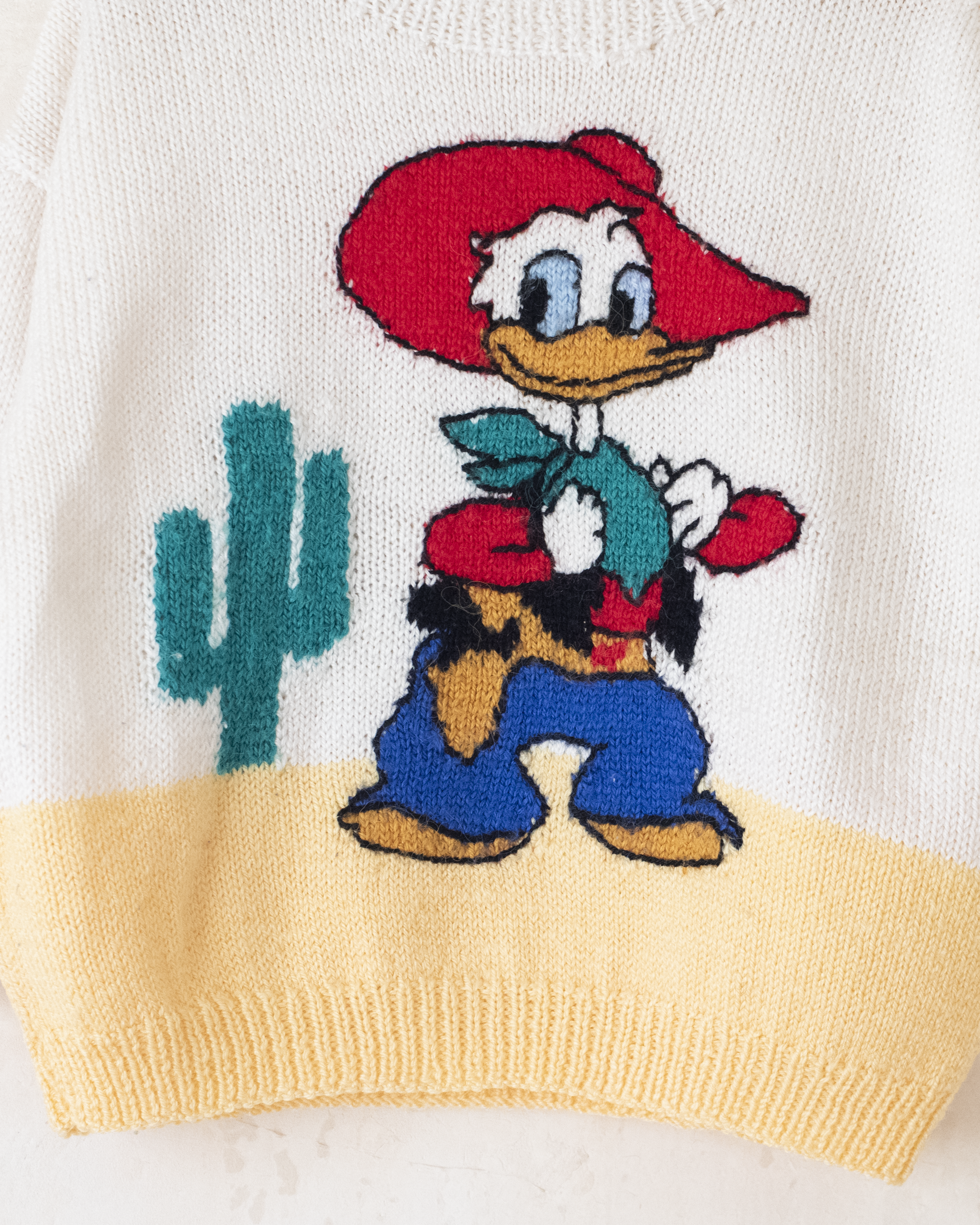 סוודר צמר עם דונלד דאק במערב הפרוע | 4-5 שנים