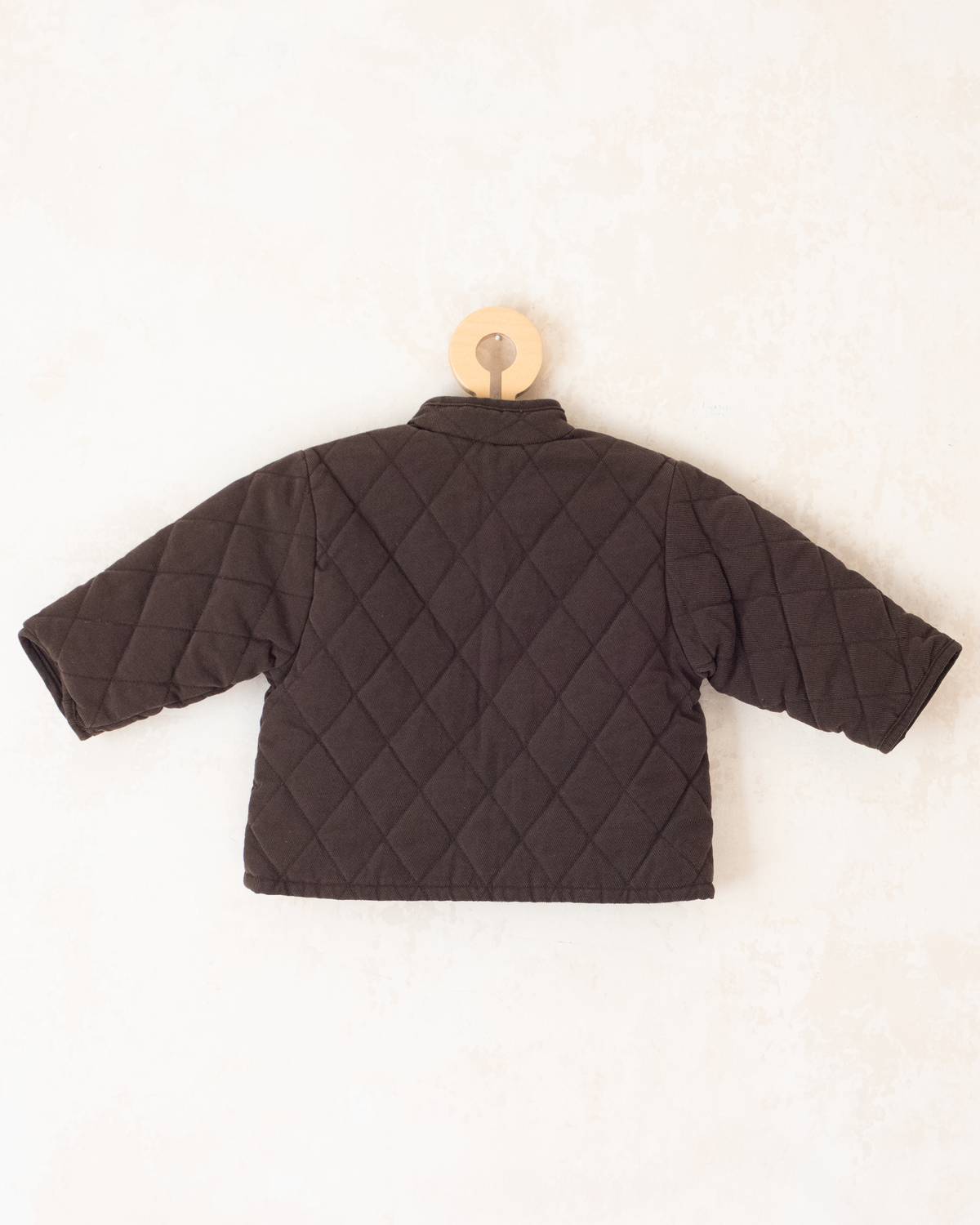 Brown quilted jacket with Baby King embroidery | 12-18 months
