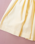 שמלה צהובה עם זרי פרחים רקומים | 3-4 שנים