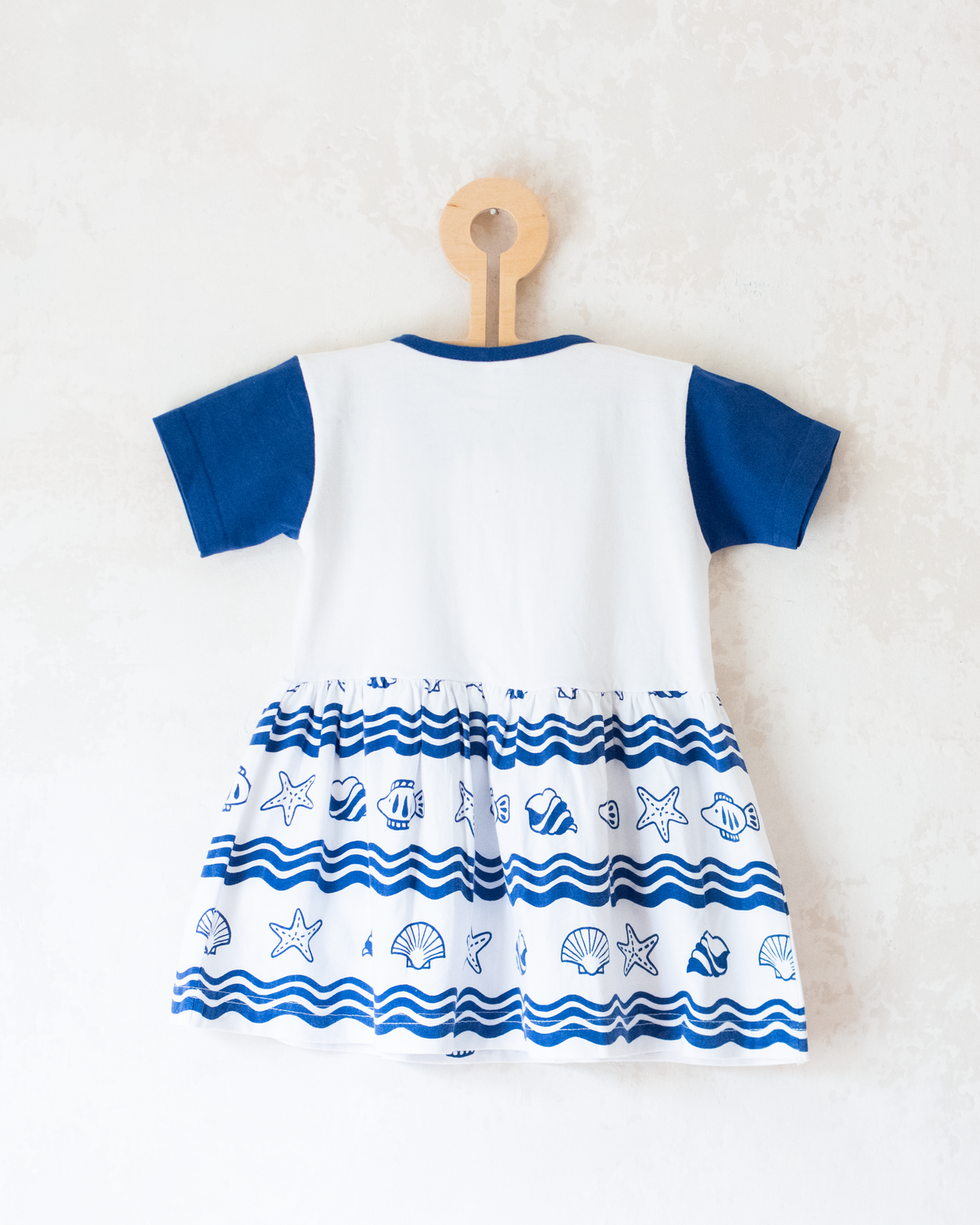 White dress with sea prints | 18-24 months