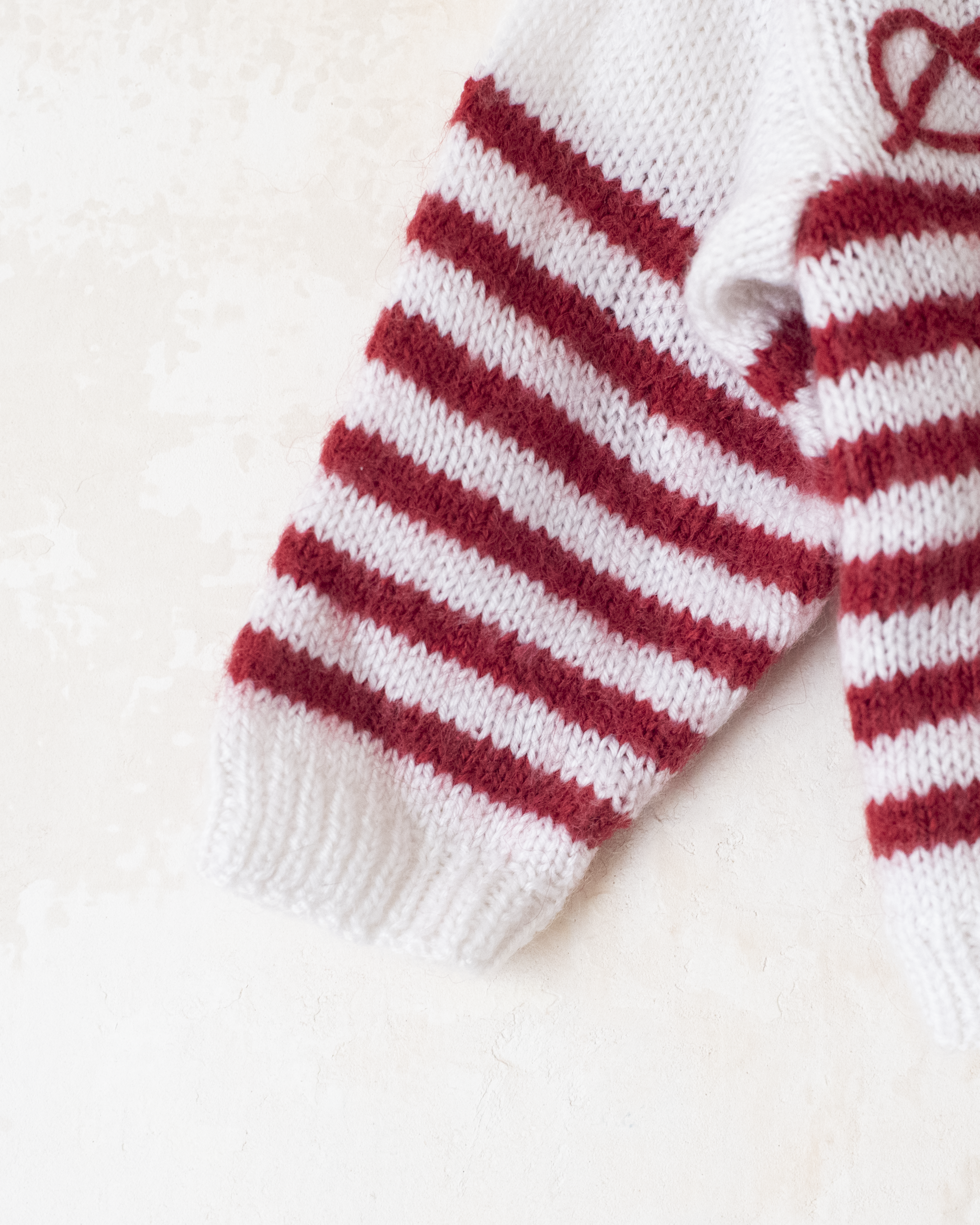 סוודר צמר עם פסים ופרעצלים | 12-18 חודשים