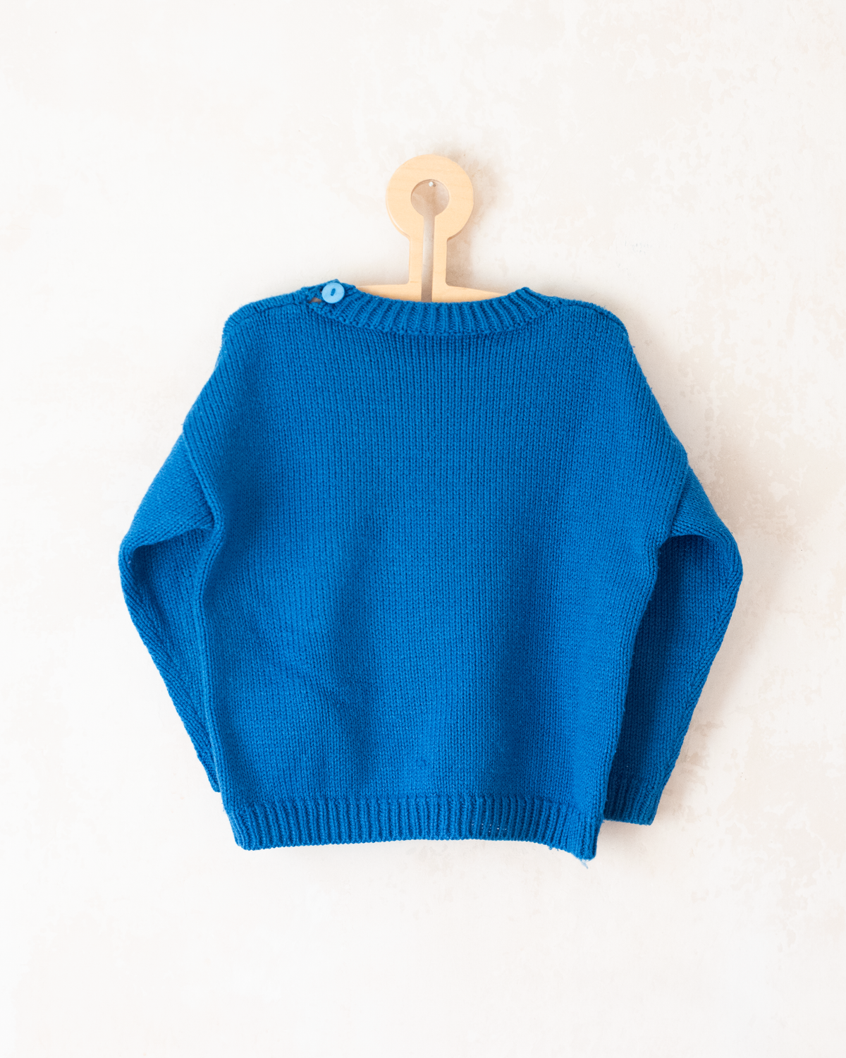Blue wool sweater with a cat | 5-6 years
