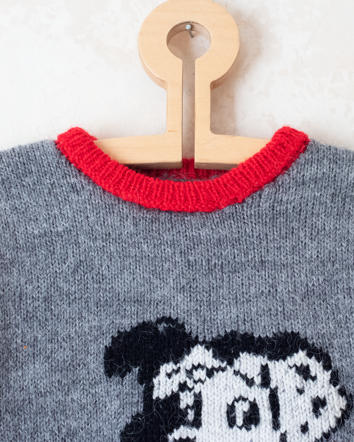 Wool sweater with a Dalmatian dog | 6-7 years