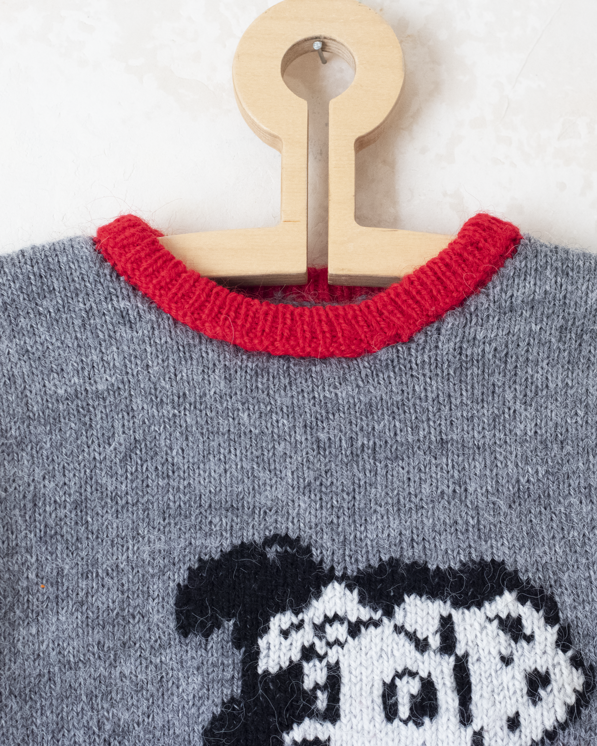 סוודר צמר עם כלב דלמטי | 6-7 שנים