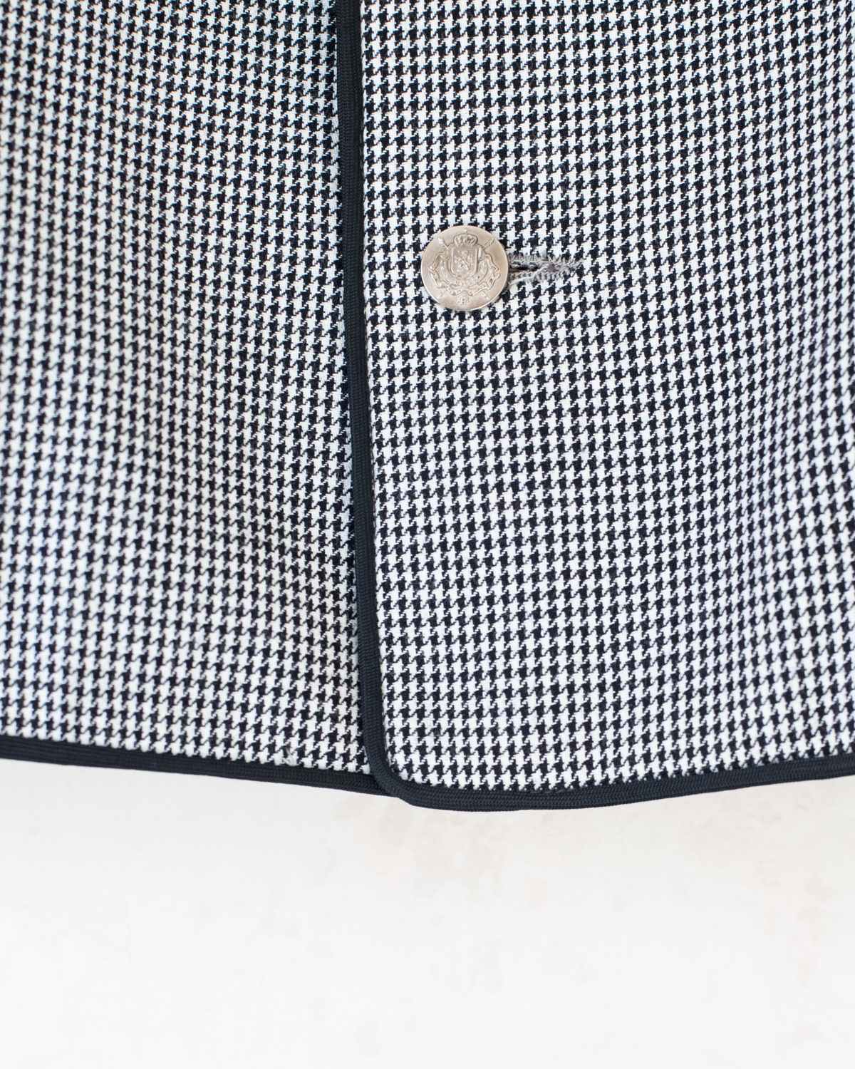 Pepita Tailored Jacket in Black and White | Belgian Dead Stock from the Seventies | 5-6 Years