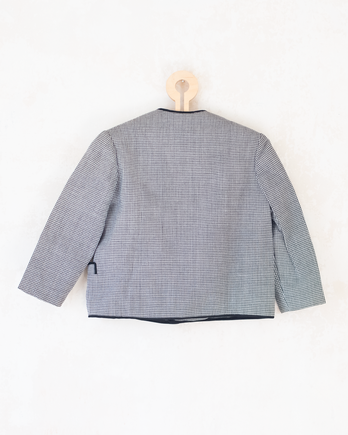 Pepita Tailored Jacket in Black and White | Belgian Dead Stock from the Seventies | 5-6 Years