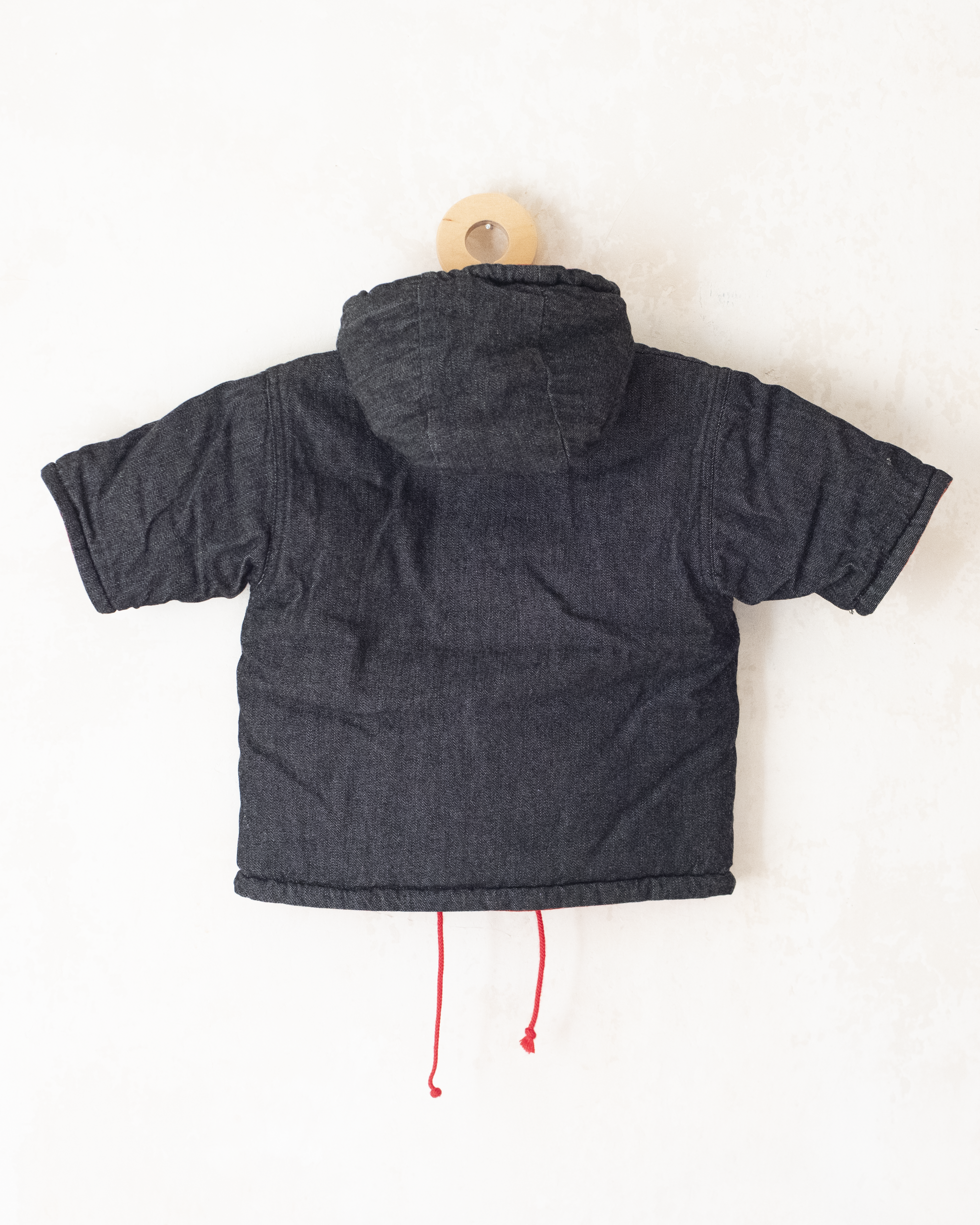 מעיל שחור עם המלך בבר גולש סקי | דד סטוק צרפתי | 3-6 חודשים