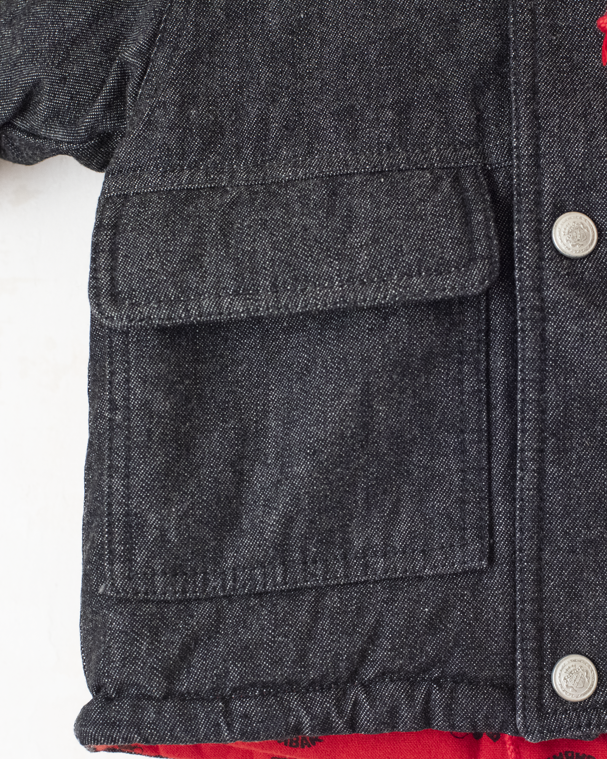 מעיל שחור עם המלך בבר גולש סקי | דד סטוק צרפתי | 3-6 חודשים