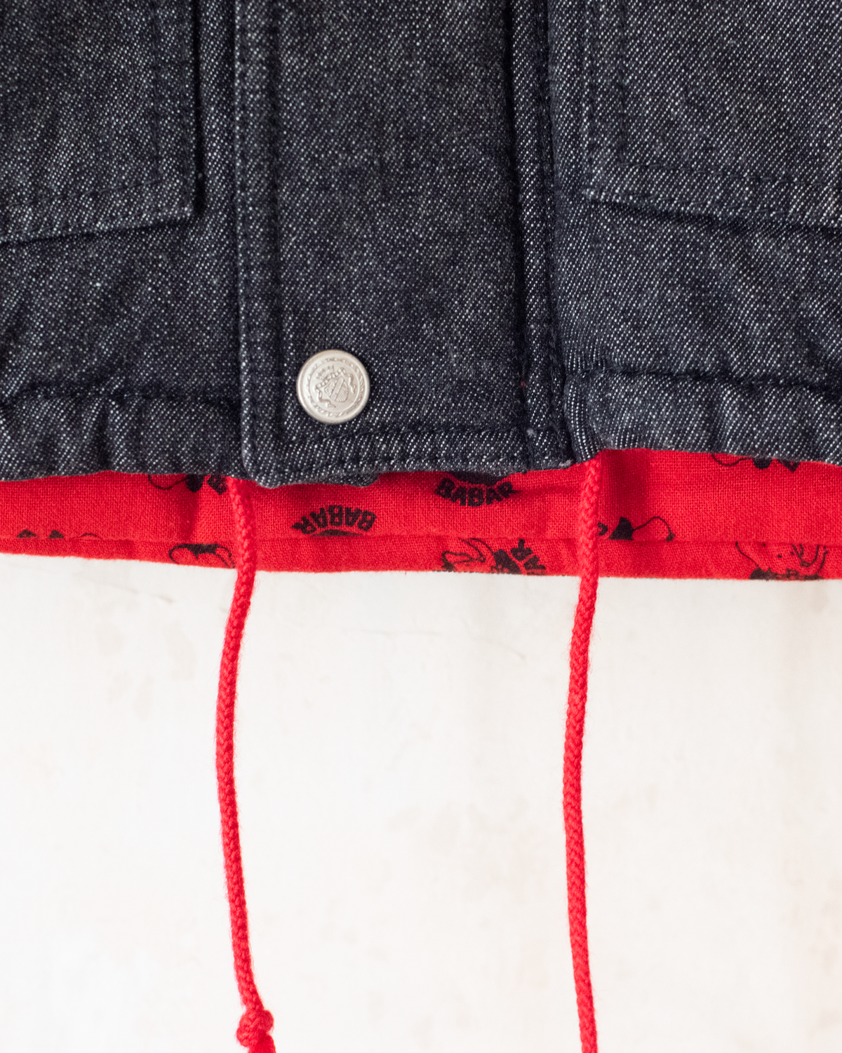 Black jacket with King Babar skiing | French deadstock | 3-6 months