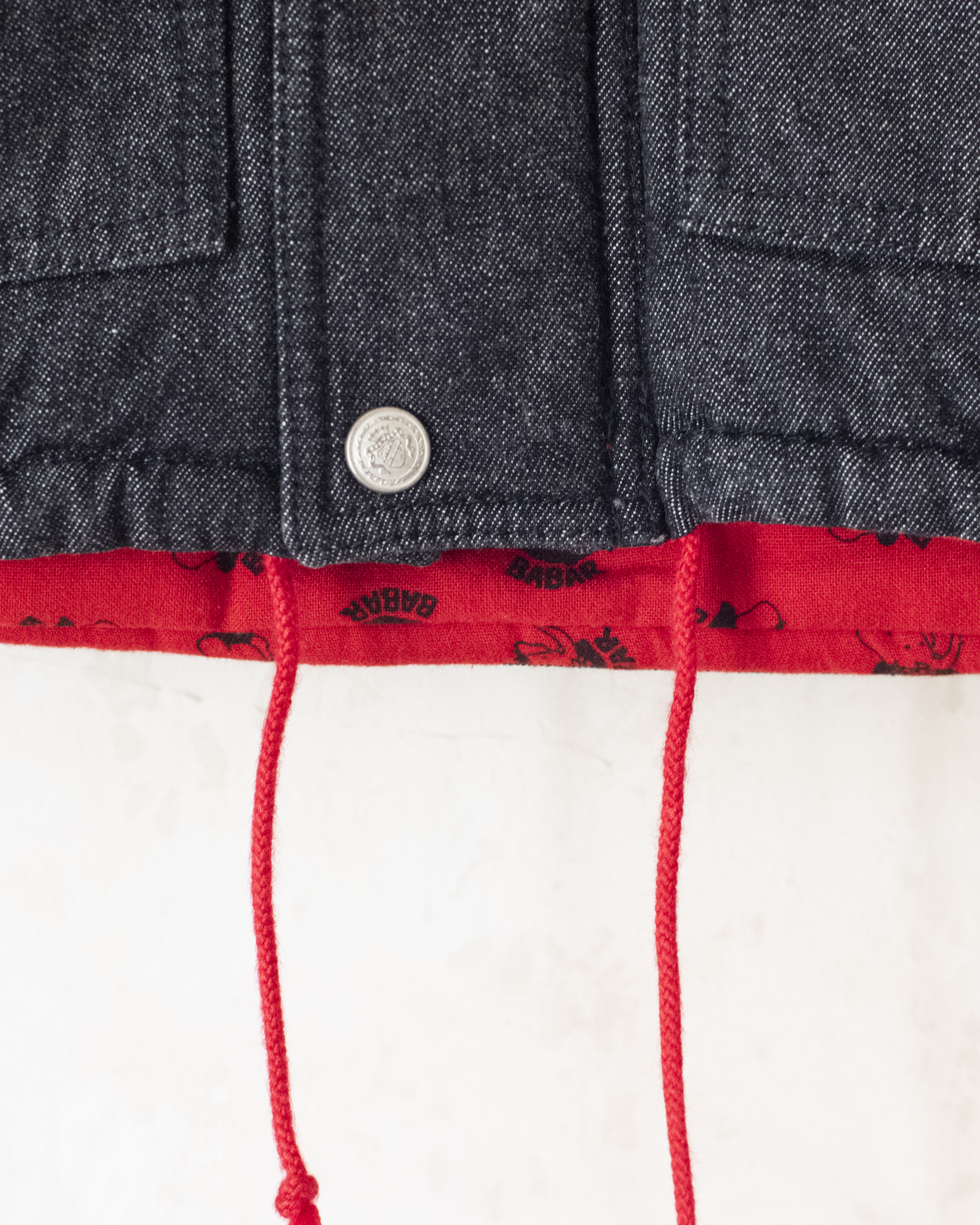 מעיל שחור עם המלך בבר גולש סקי | דד סטוק צרפתי | 3-6 חודשים