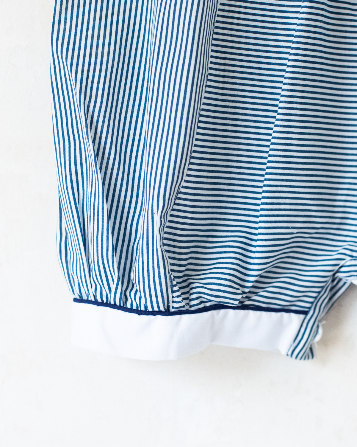 Striped overalls with sailor collar | 12-18 months