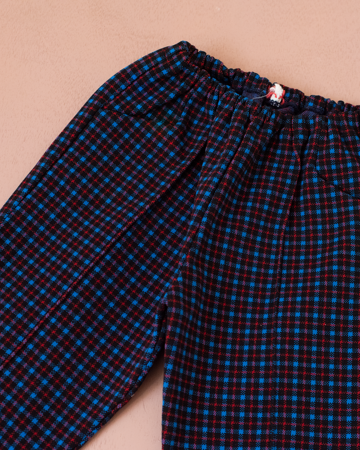 Checked dungarees | 70s French deadstock | 6-7 years