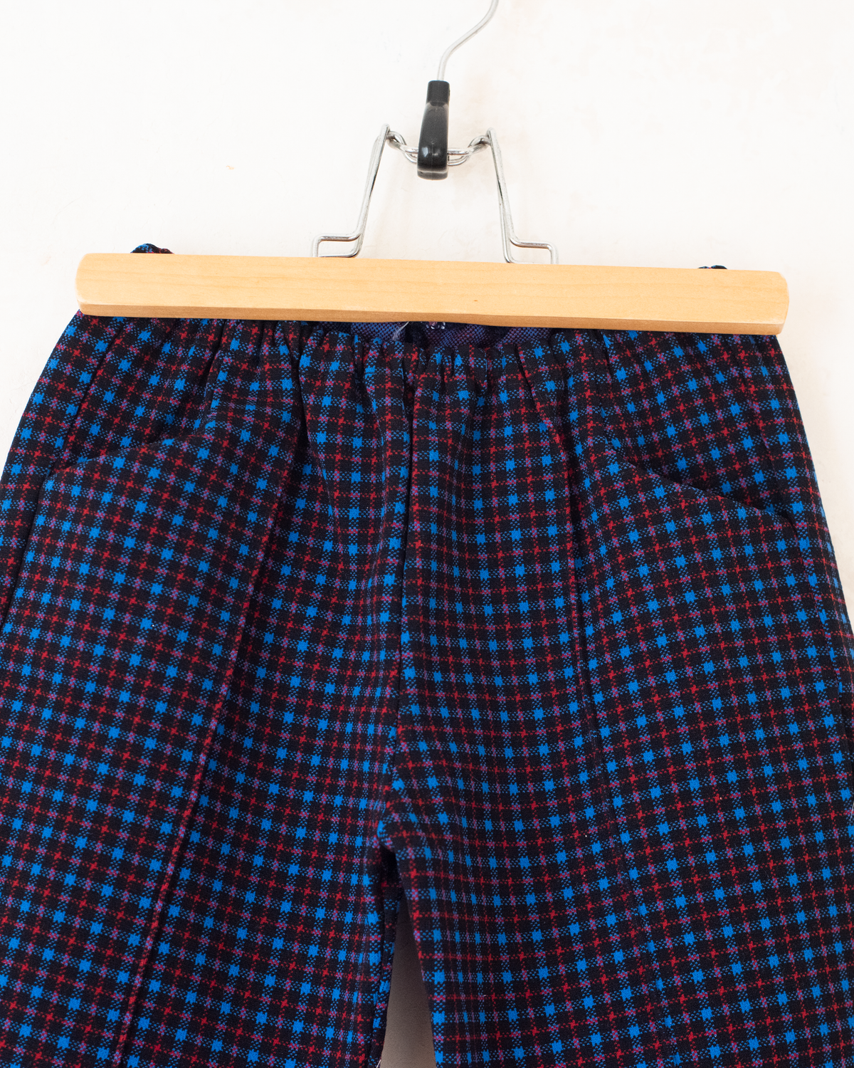Checked dungarees | 70s French deadstock | 6-7 years