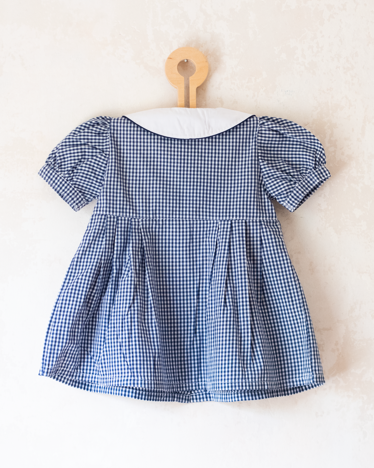 Plaid dress with embroidered geese | 12-18 months
