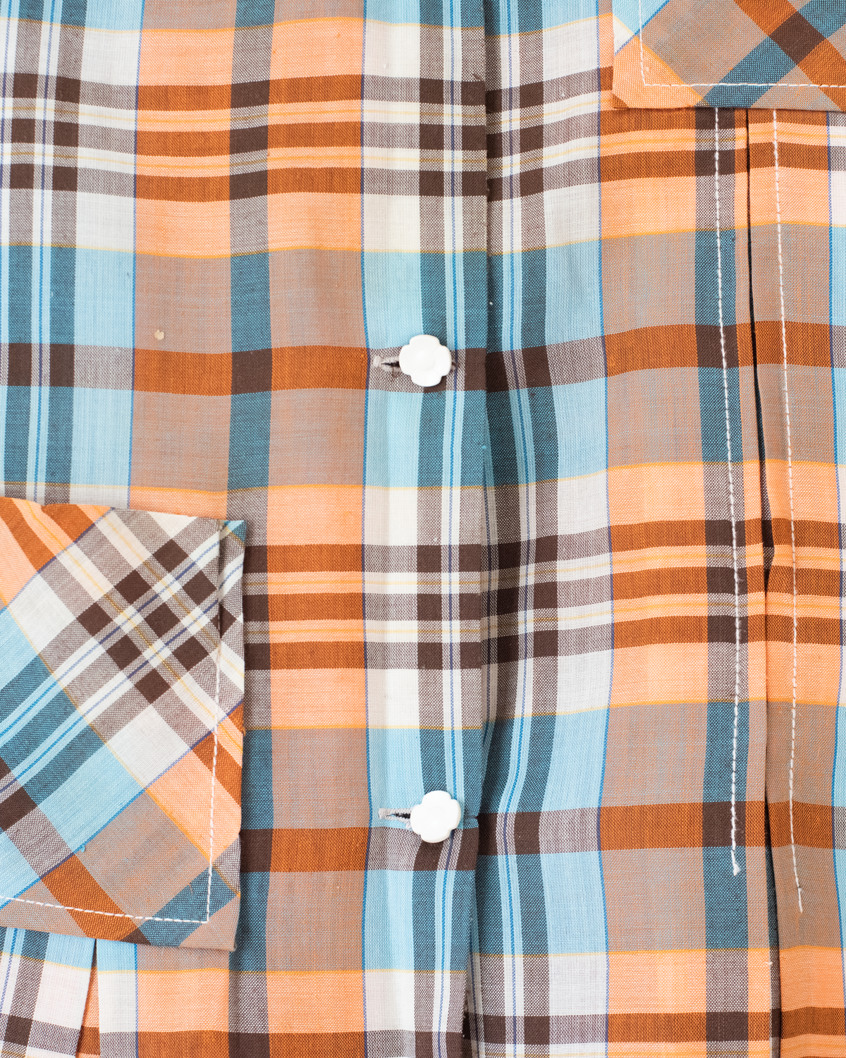 Plaid tunic from the seventies | 6-7 years