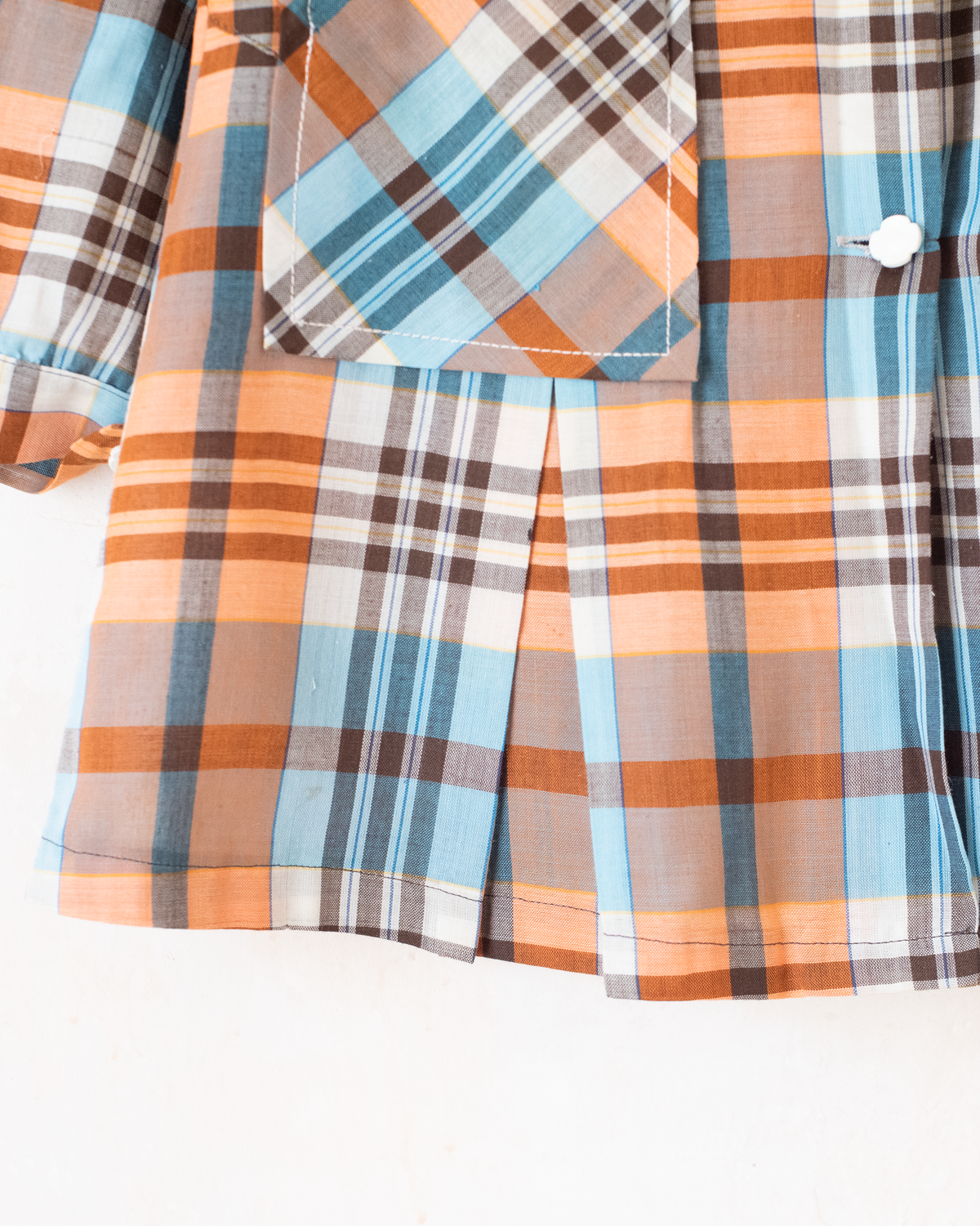Plaid tunic from the seventies | 6-7 years