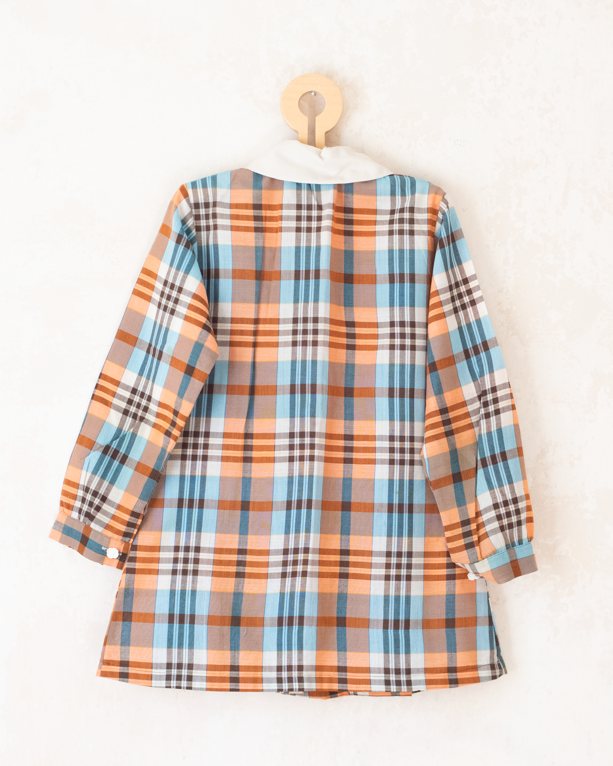 Plaid tunic from the seventies | 6-7 years