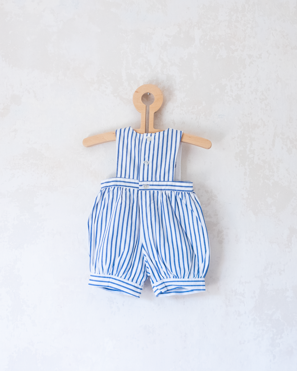 Jumpsuit with stripes and embroidered sailboats | 0-3 months