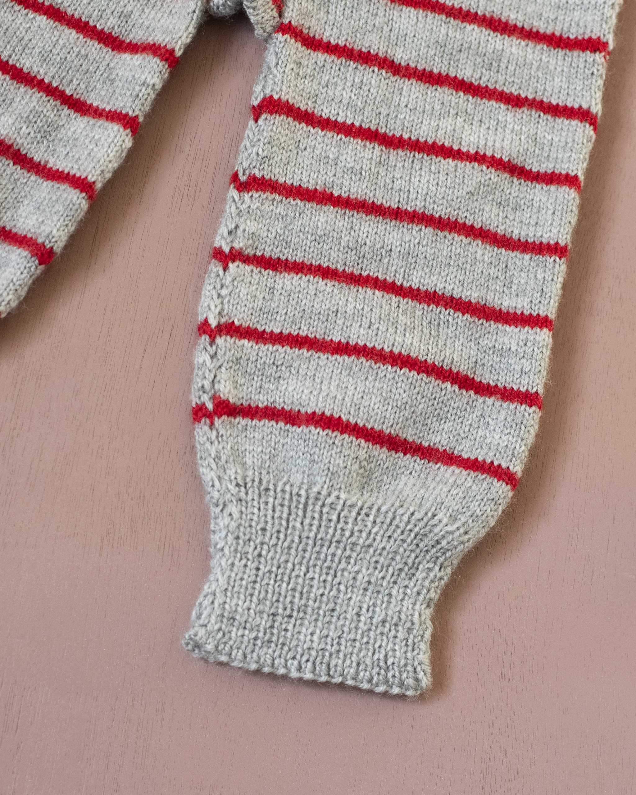 מכנסי צמר אפורות עם פסים | 18-24 חודשים