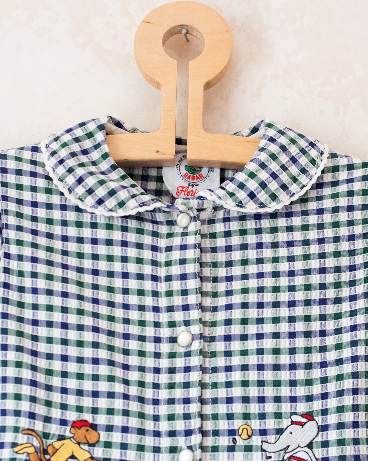 Plaid dress with ruffles and embroidery by King Bebar and Zafir | 5-6 years