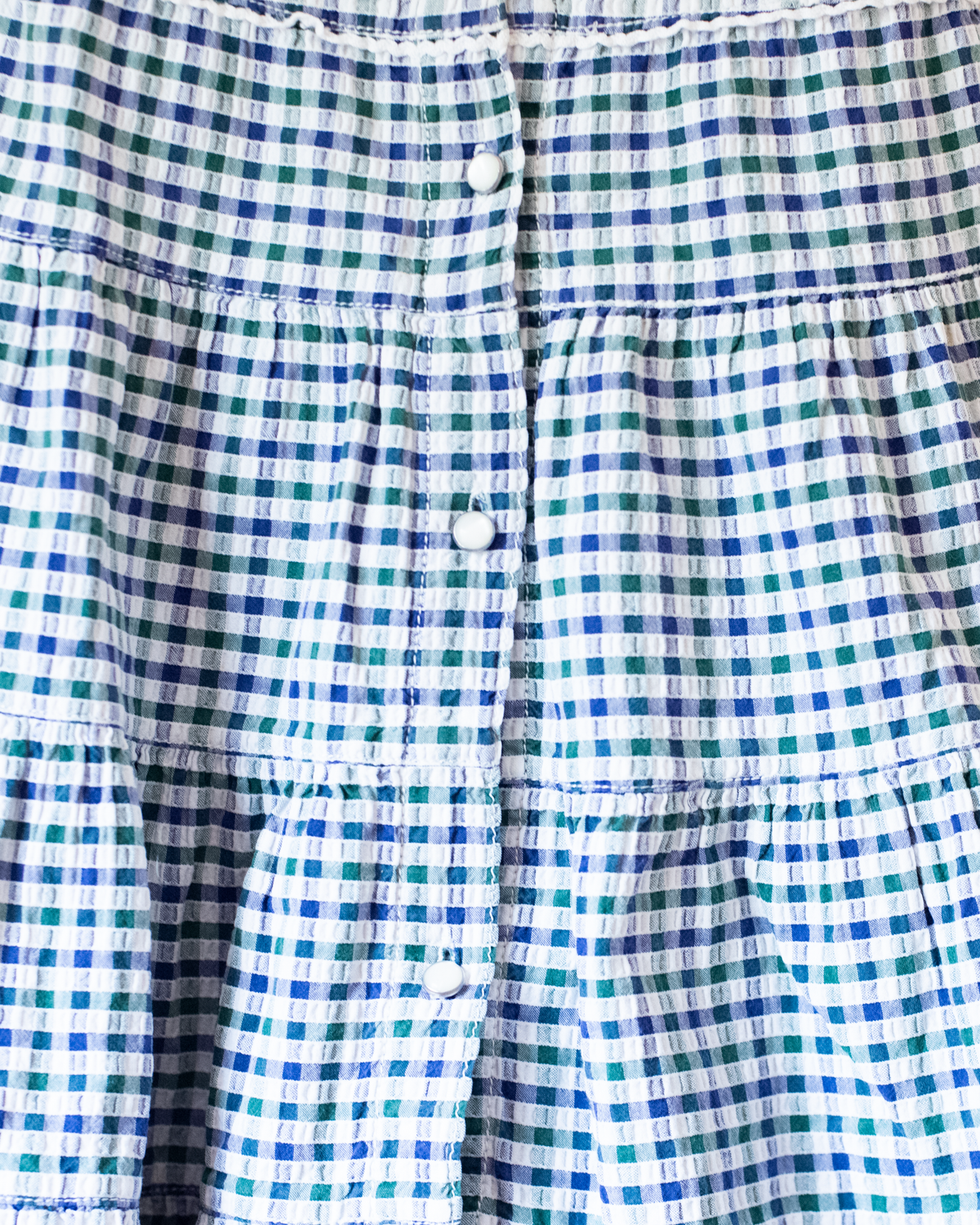 Plaid dress with ruffles and embroidery by King Bebar and Zafir | 5-6 years