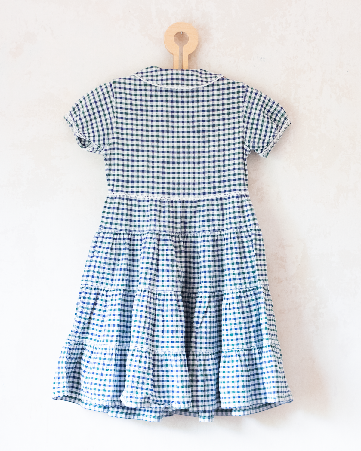 Plaid dress with ruffles and embroidery by King Bebar and Zafir | 5-6 years