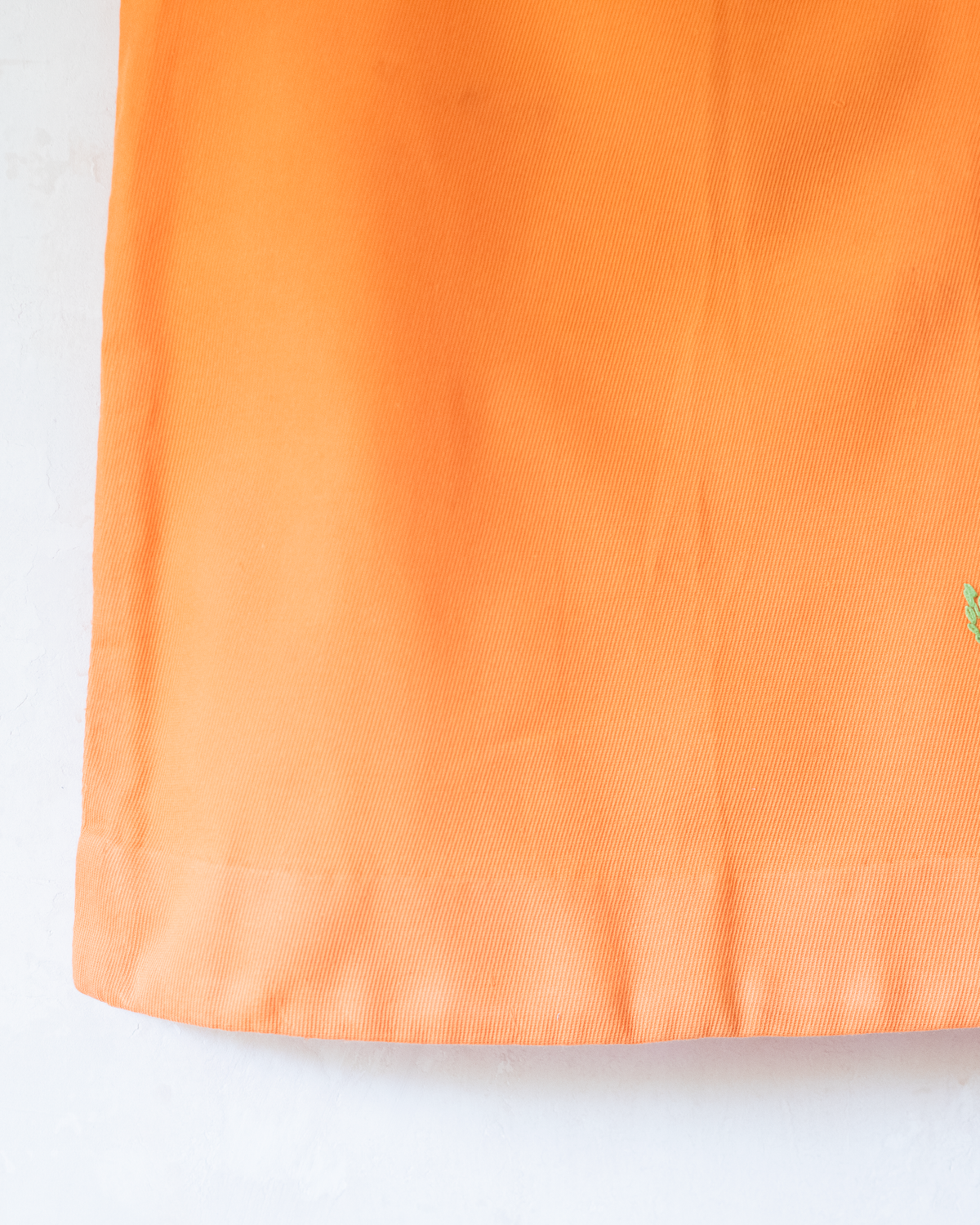 Orange dress with white flower embroidery | 12-18 months